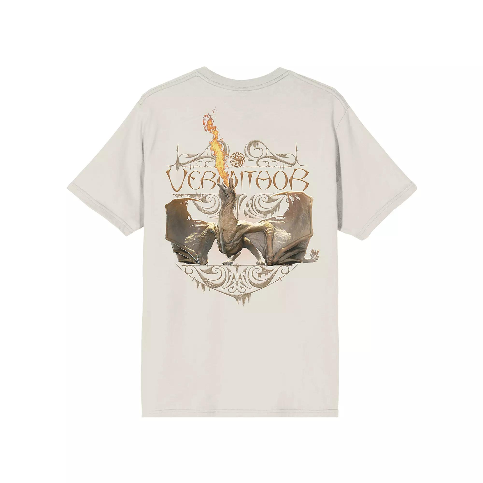 Men's House of the Dragon Fire Graphic Tee, Size: XXL, Off White Product Image