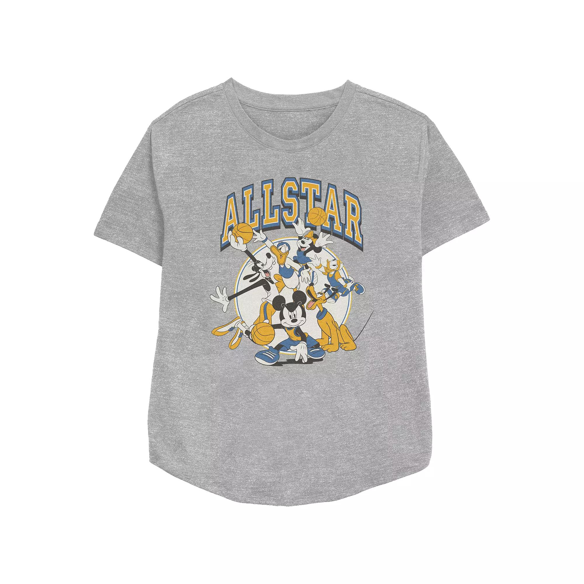Disney's Mickey Mouse And Friends Allstar Women's Relaxed Fit Graphic Tee,  Product Image