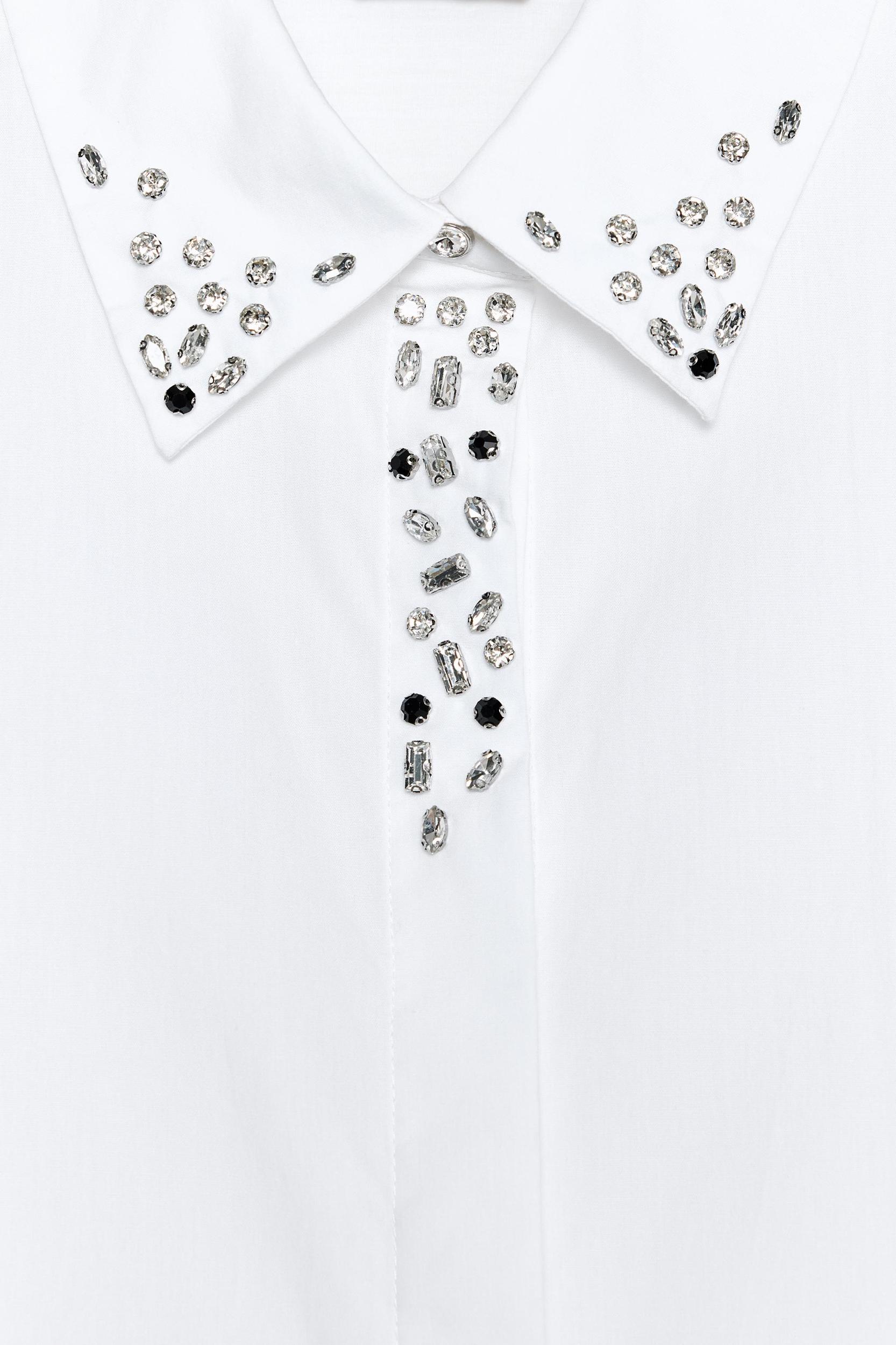 JEWEL COLLAR POPLIN SHIRT Product Image
