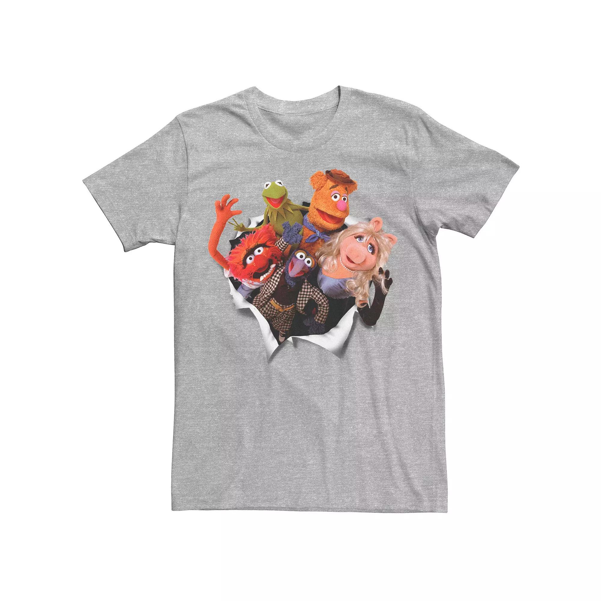 Disney's The Muppets Group Shot Breakthrough Men's Tee, Size: Medium, Athletic Grey Product Image