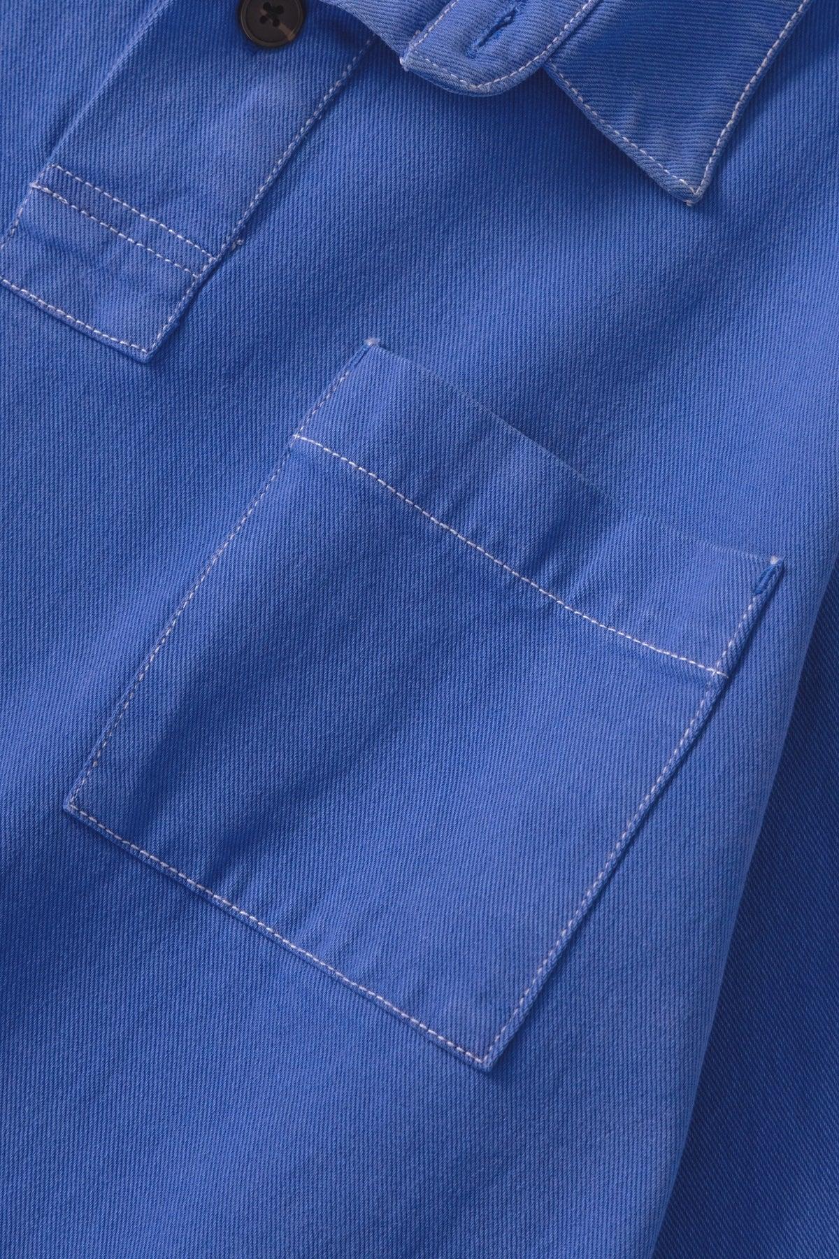 Blacksmith - Twill Two Button Popover - French Blue Product Image