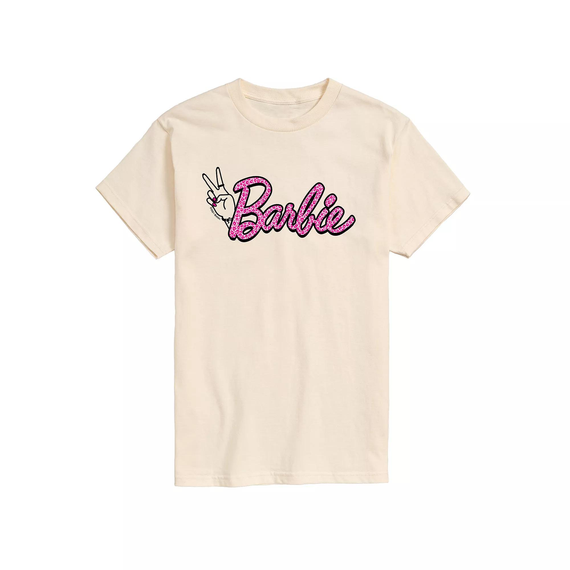 Big & Tall Barbie® Leopard Logo Graphic Tee, Men's,  Product Image