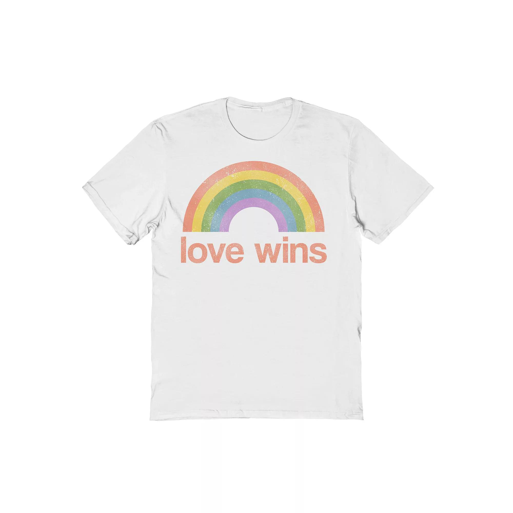Men's Grayson Threads The Label Love Wins Pride Graphic Tee, Size: Medium, White Product Image