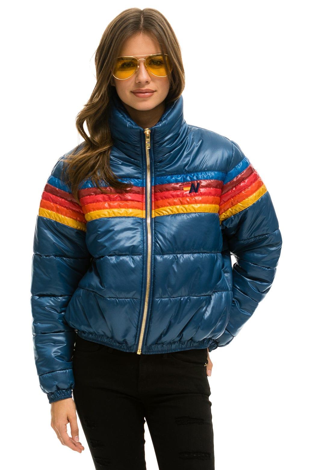 5 STRIPE APRES JACKET - GLOSSY DARK BLUE Female Product Image