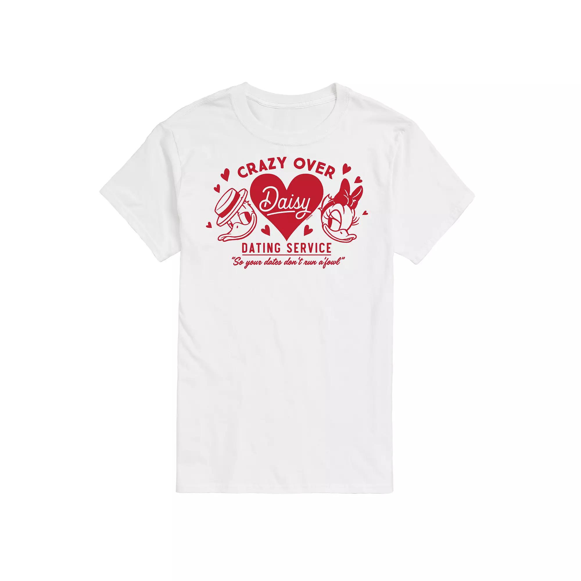 Disney's Donald & Daisy Duck Big & Tall Crazy Over Daisy Graphic Tee, Men's, Size: 3XB, White Product Image