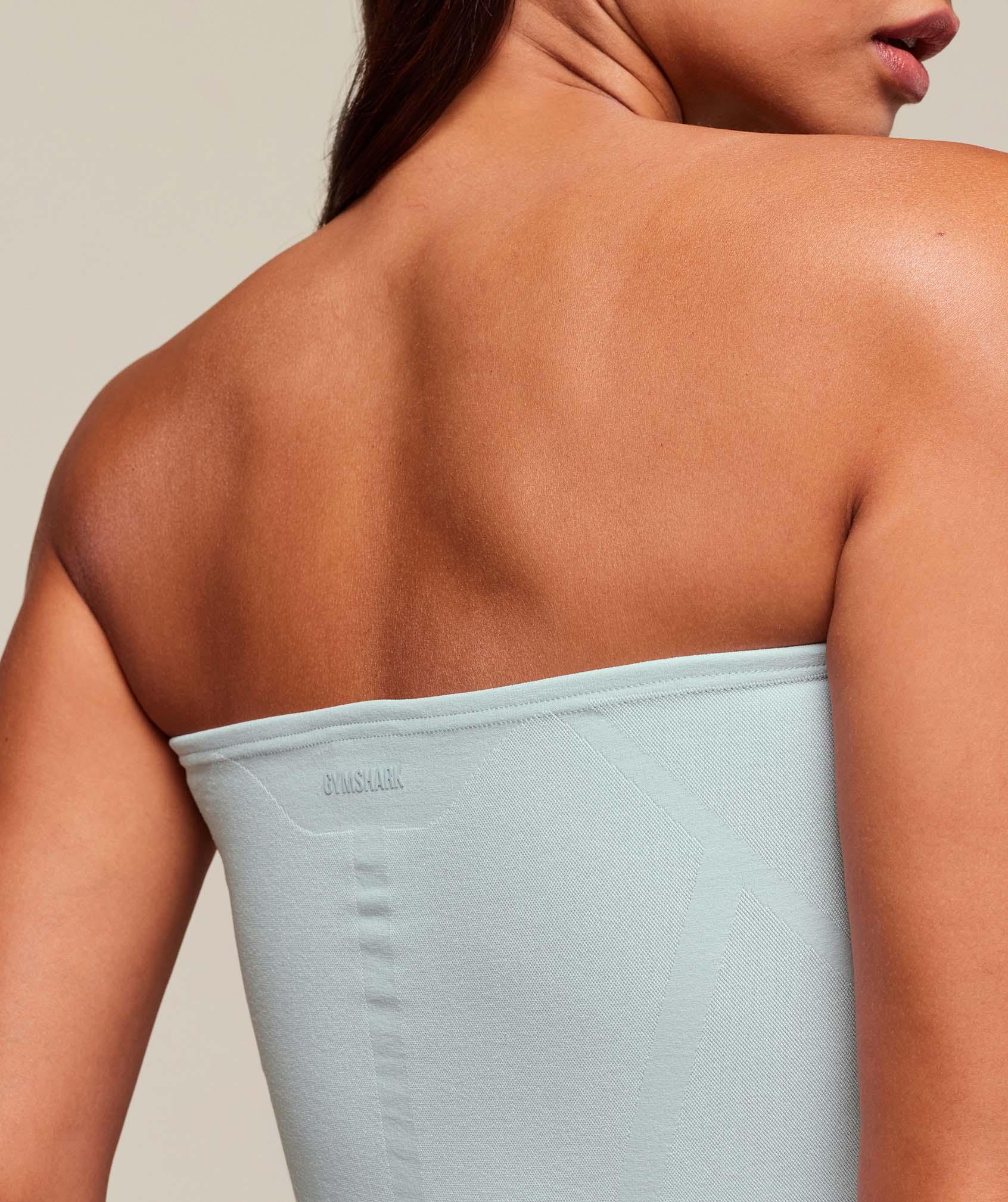 Gymshark everywear Warp Knit Tube Top - Frost Blue Female Product Image