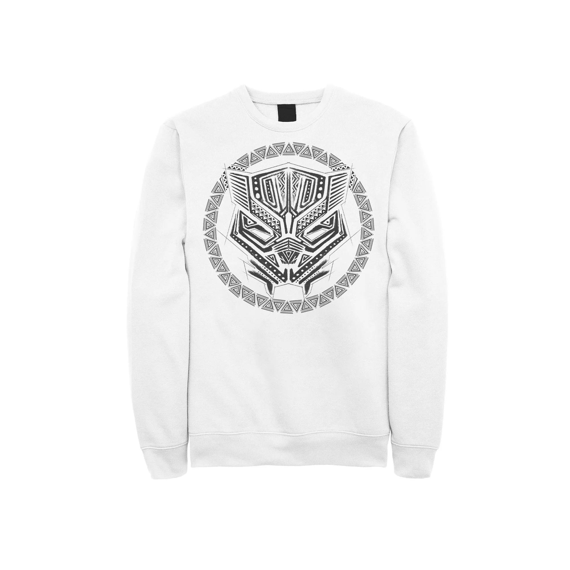 Men's Marvel Black Panther Geometric Circle Logo Graphic Fleece Pullover,  Product Image