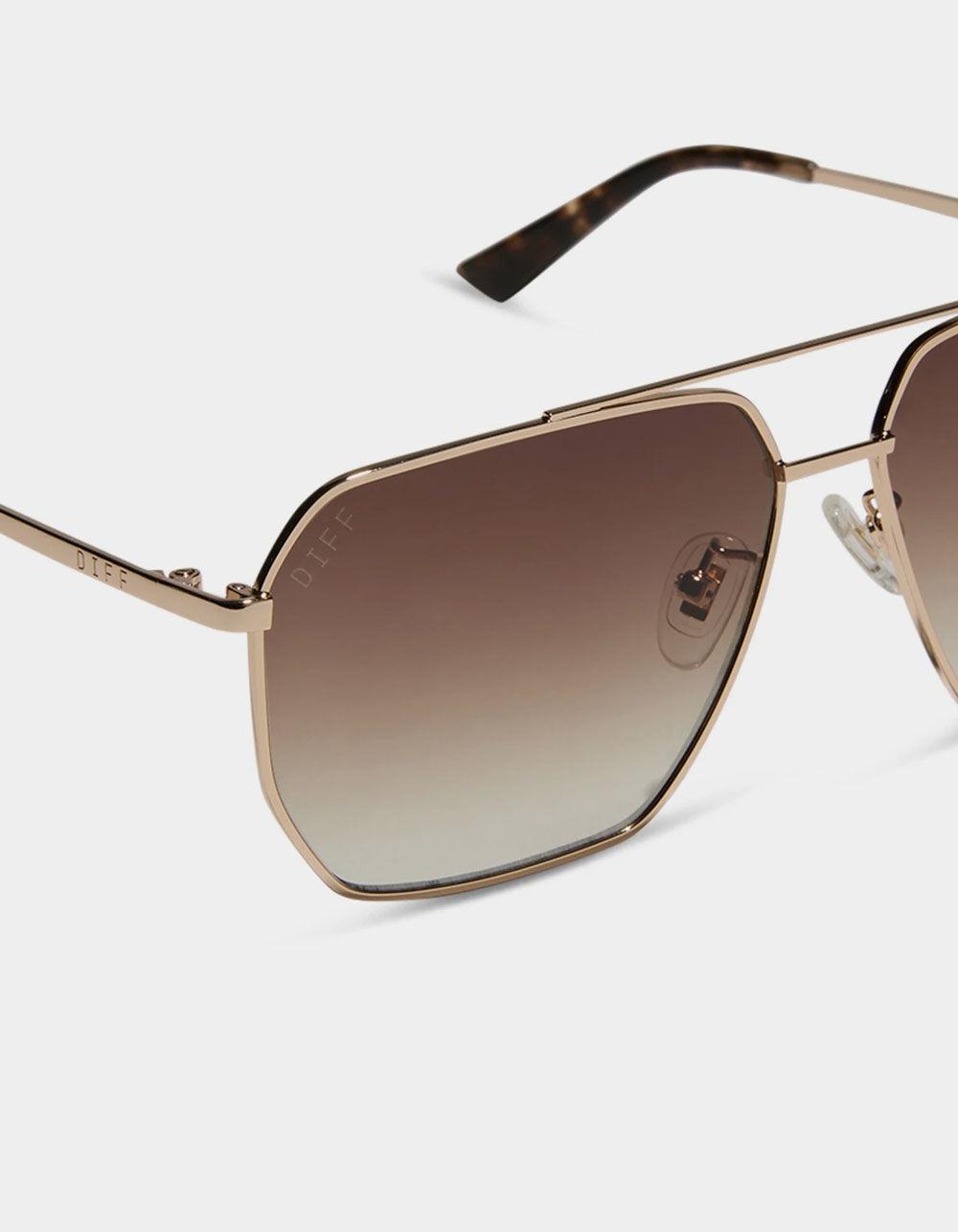 DIFF EYEWEAR Berkely Polarized Sunglasses - GOLD Product Image