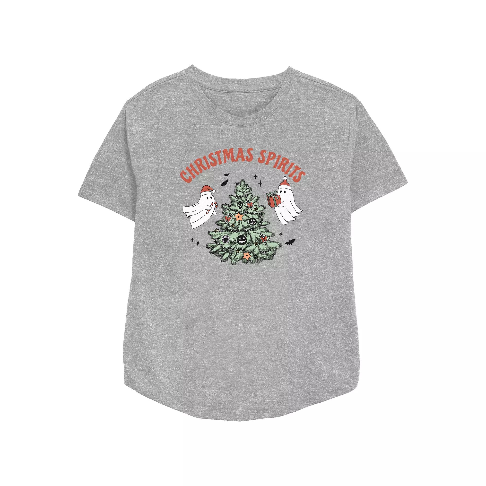 Women's Christmas Spirits Relaxed Fit Graphic Tee,  Product Image