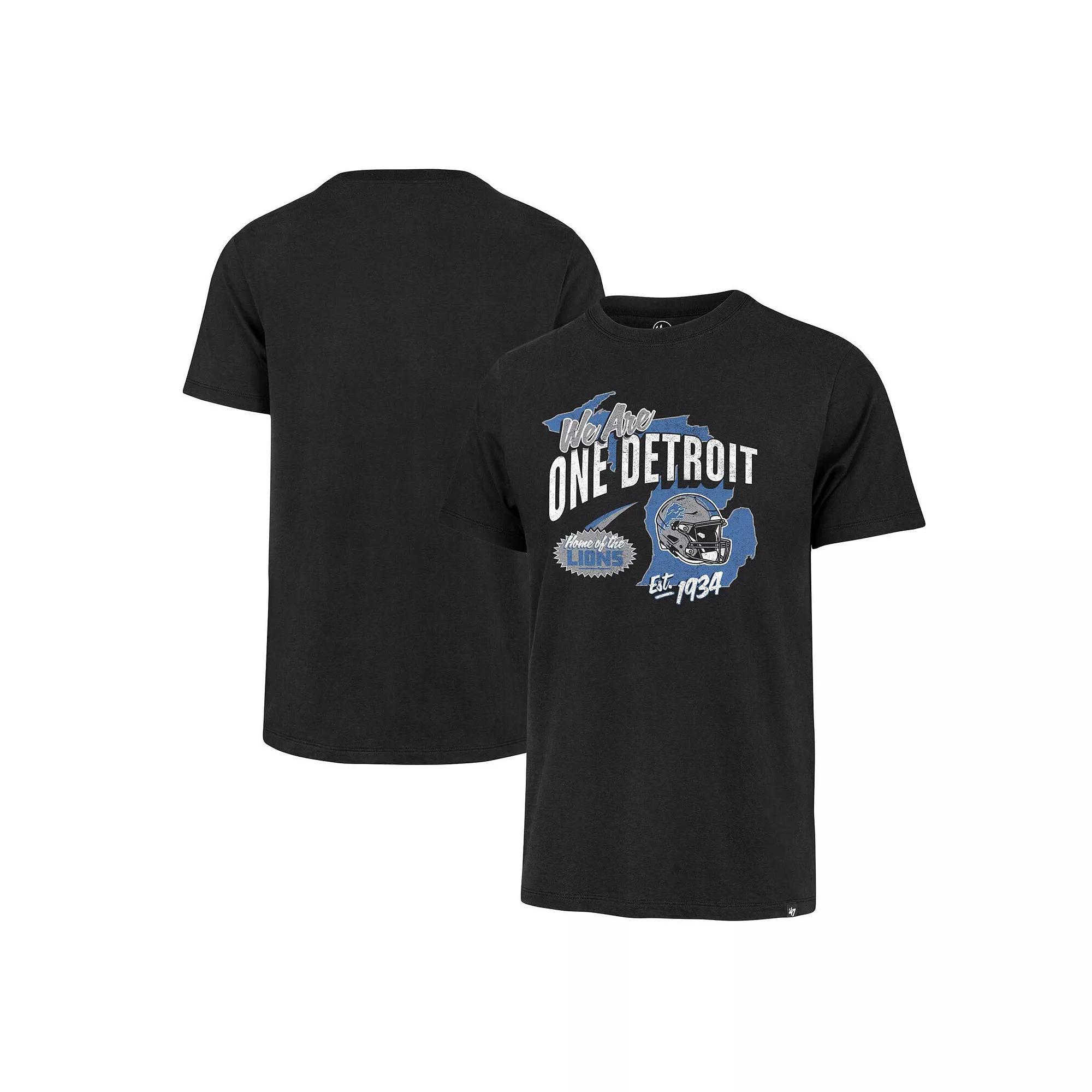 Men's '47 Black Detroit Lions Regional Franklin T-Shirt,  Product Image