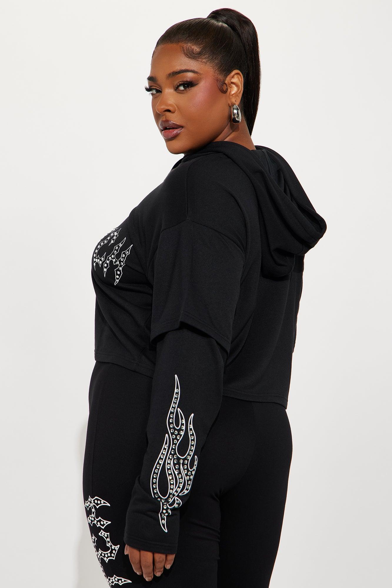 Von Dutch Fire Racer Layered Hoodie - Black Product Image