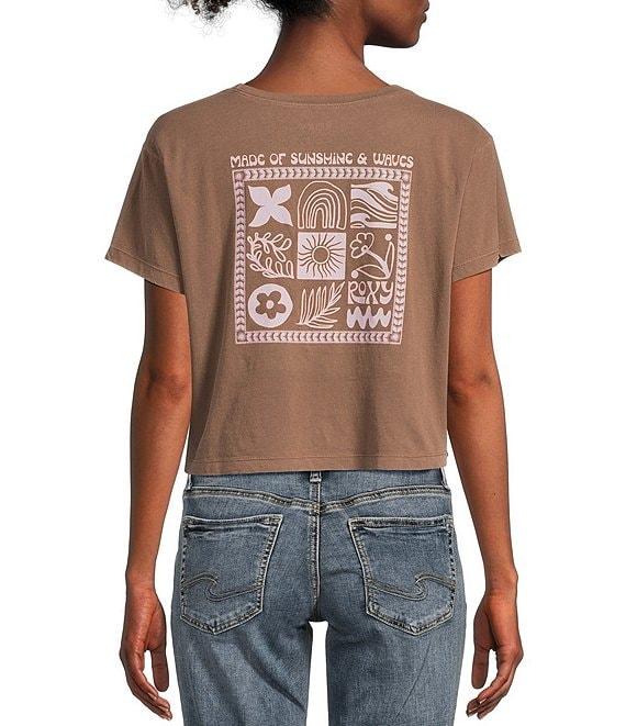 Roxy Graphic Short Sleeve Cropped Graphic T-Shirt Product Image