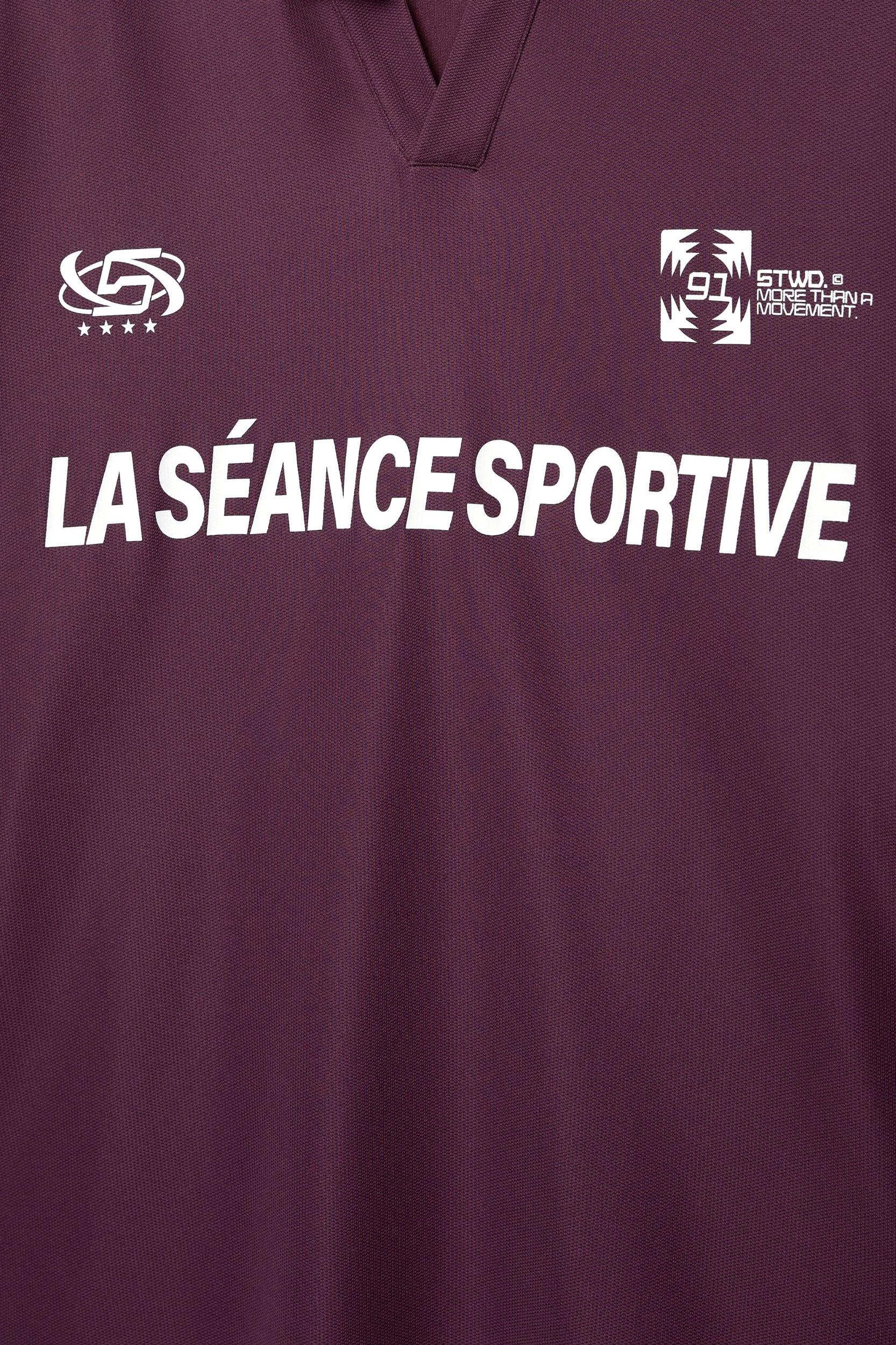 STWD football T-shirt with polo collar Product Image