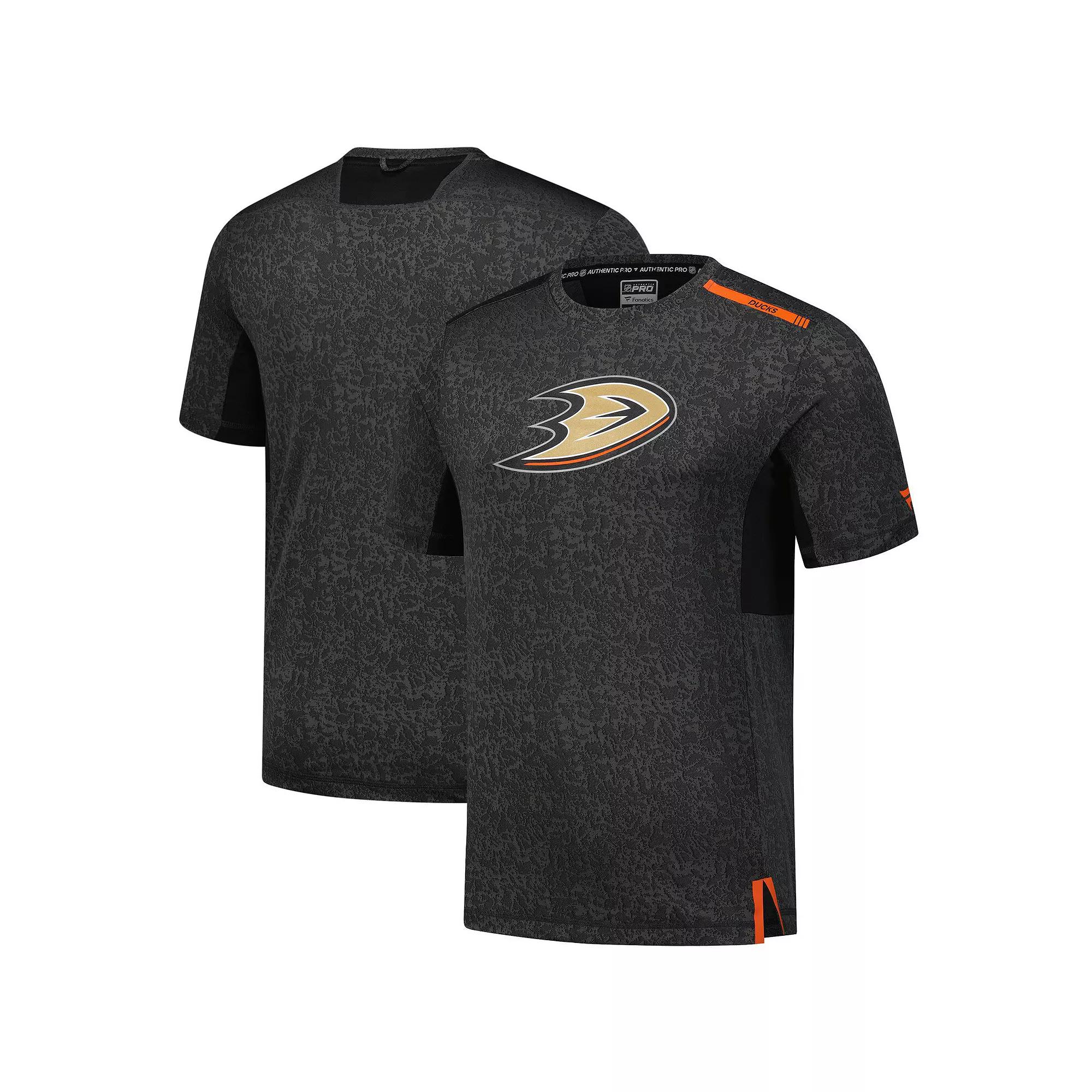 Men's Fanatics Black Anaheim Ducks Authentic Pro Performance T-Shirt, Size: Large, Dks Black Product Image