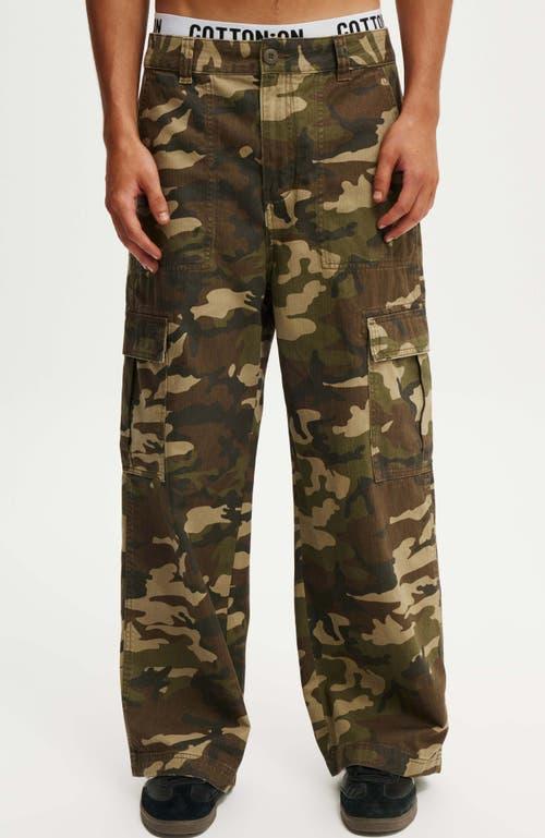 Cotton On Men's Axel Super Baggy Cargo Pant in Dark Camo at Nordstrom, Size 32 Product Image