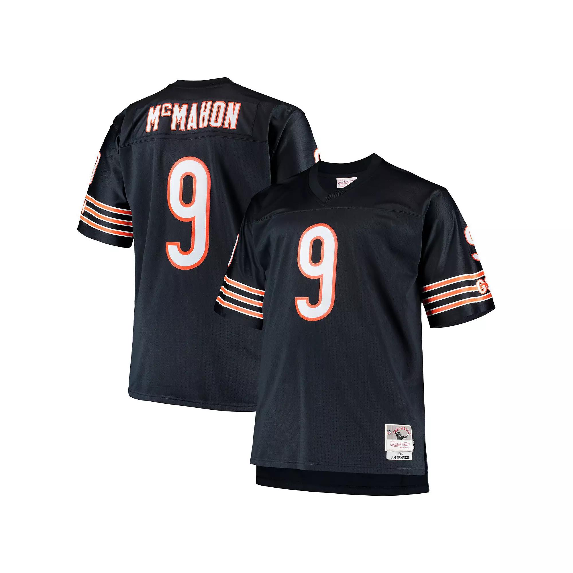 Men's Mitchell & Ness Jim McMahon Navy Chicago Bears Big & Tall 1985 Retired Player Replica Jersey,  Product Image