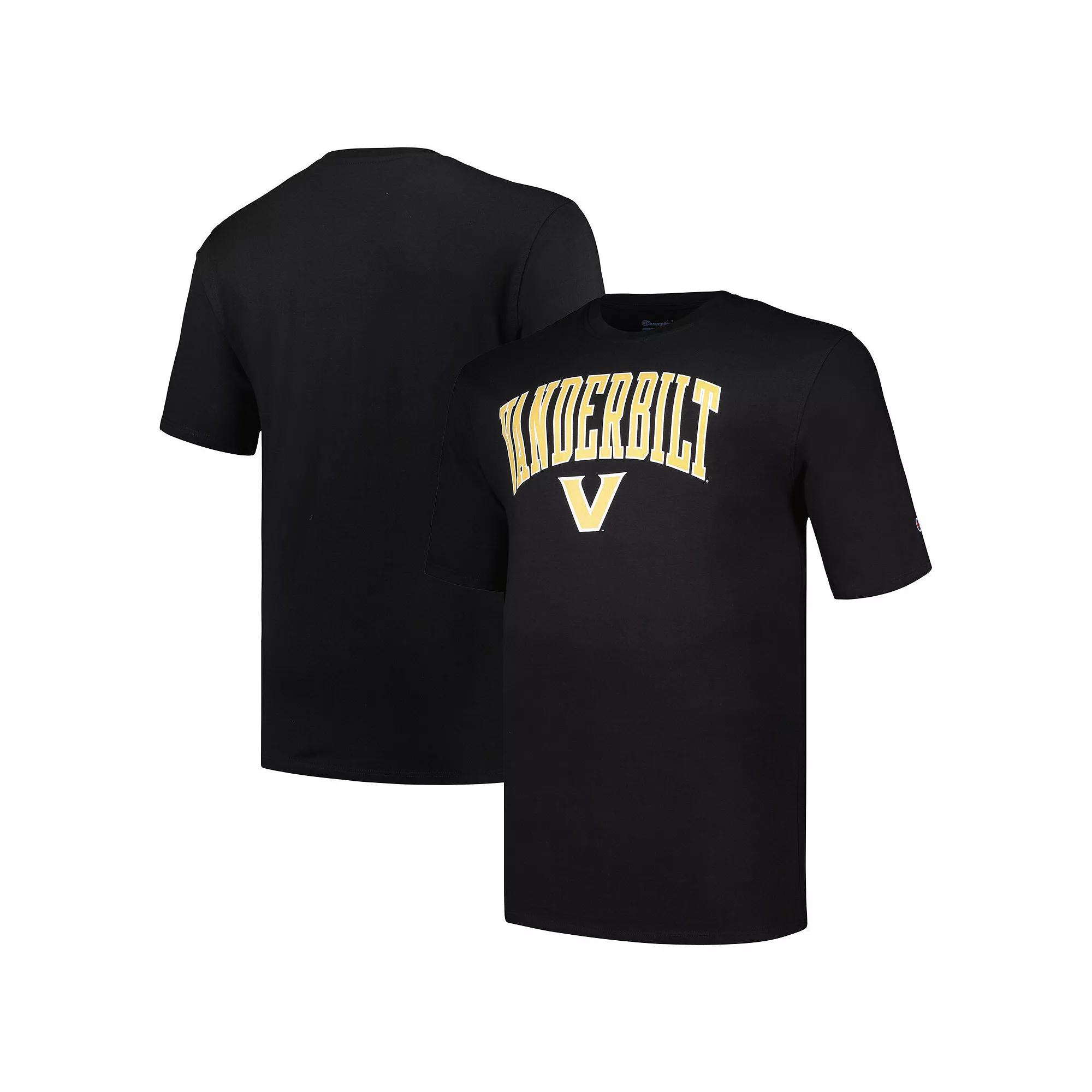 Men's Profile Black Vanderbilt Commodores Big & Tall Arch Over Logo T-Shirt, Size: 2XB Product Image