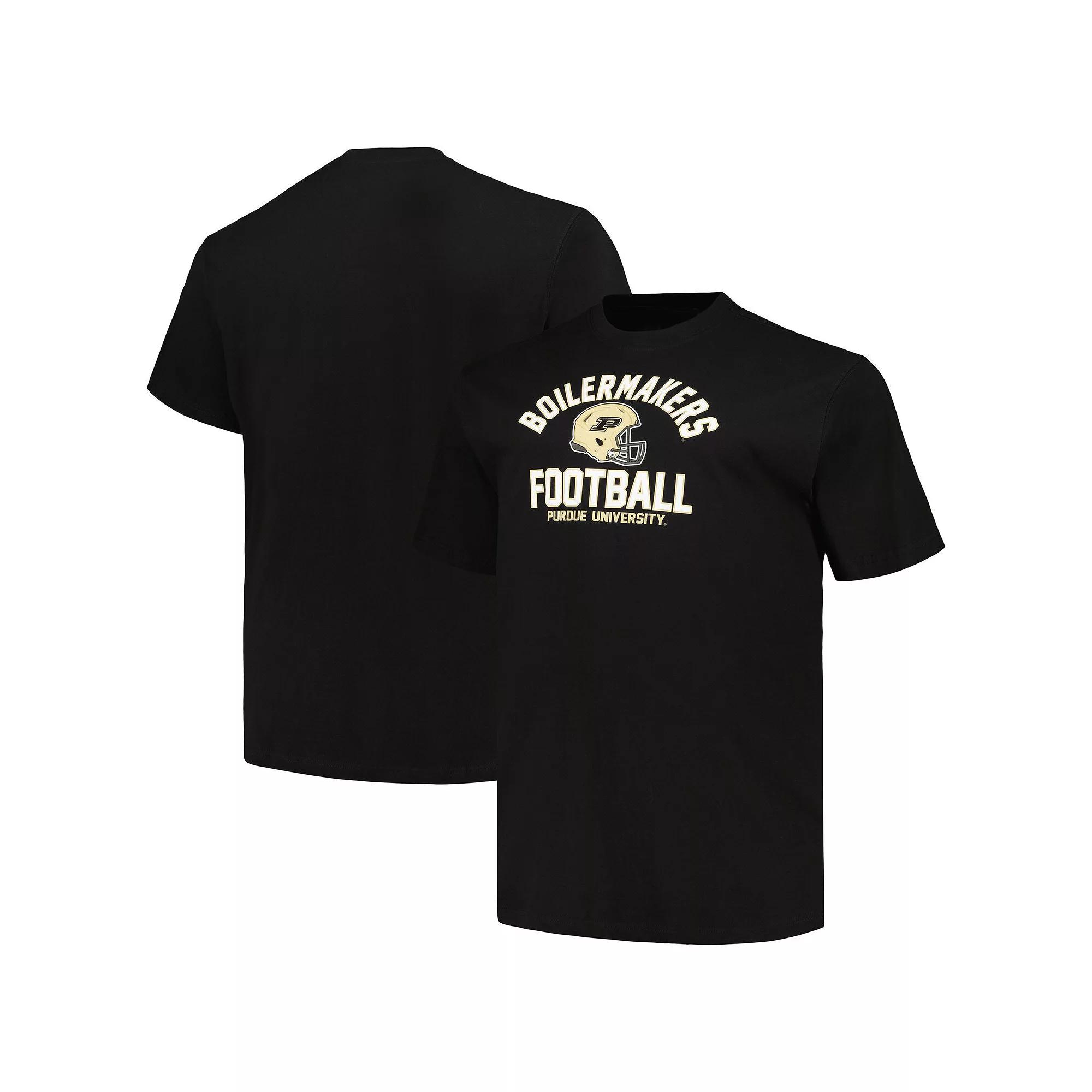 Men's Champion Black Purdue Boilermakers Big & Tall Football Helmet T-Shirt,  Product Image