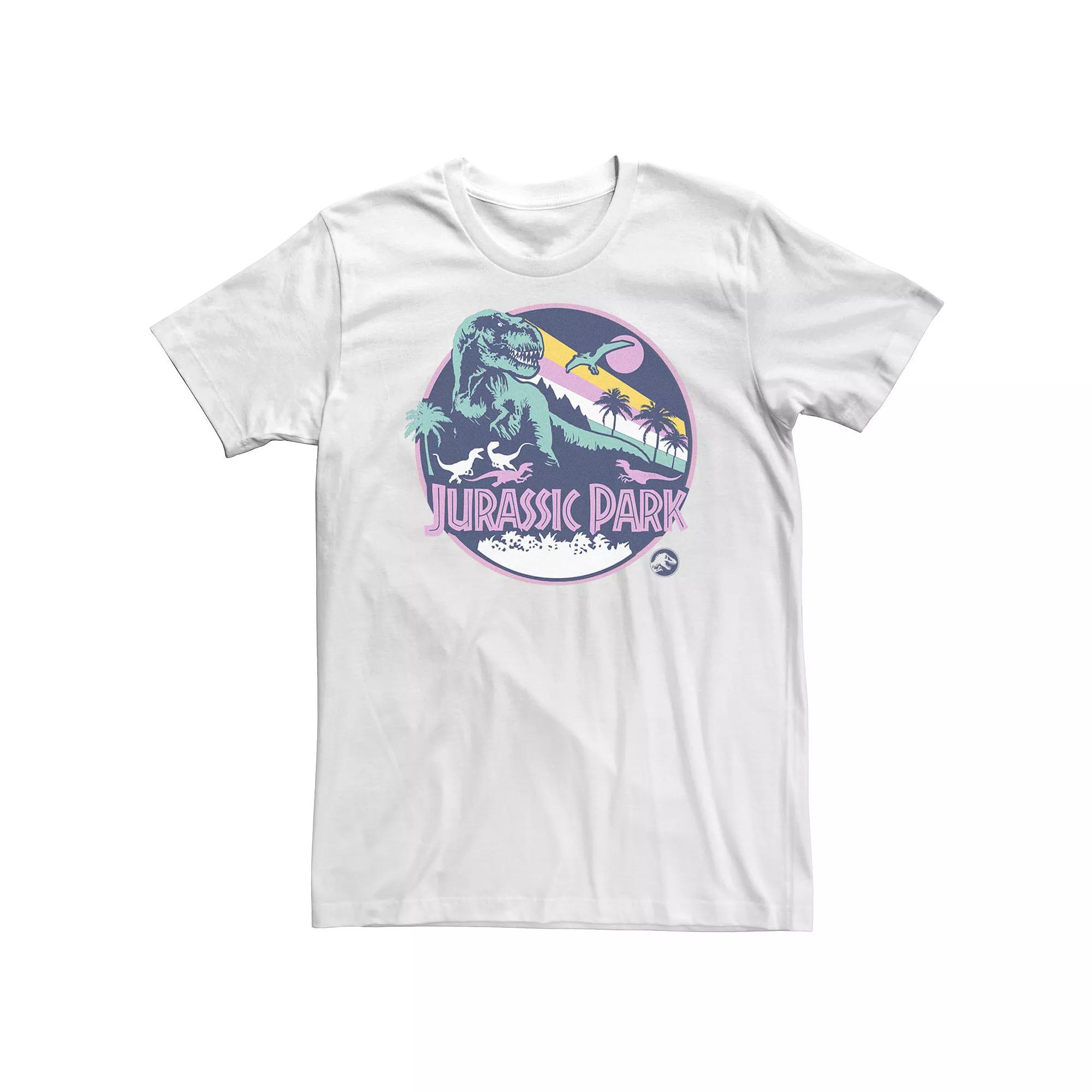Big & Tall Jurassic Park Retro Rex Scene Tee, Men's, Size: 3XL, Athletic Grey Product Image