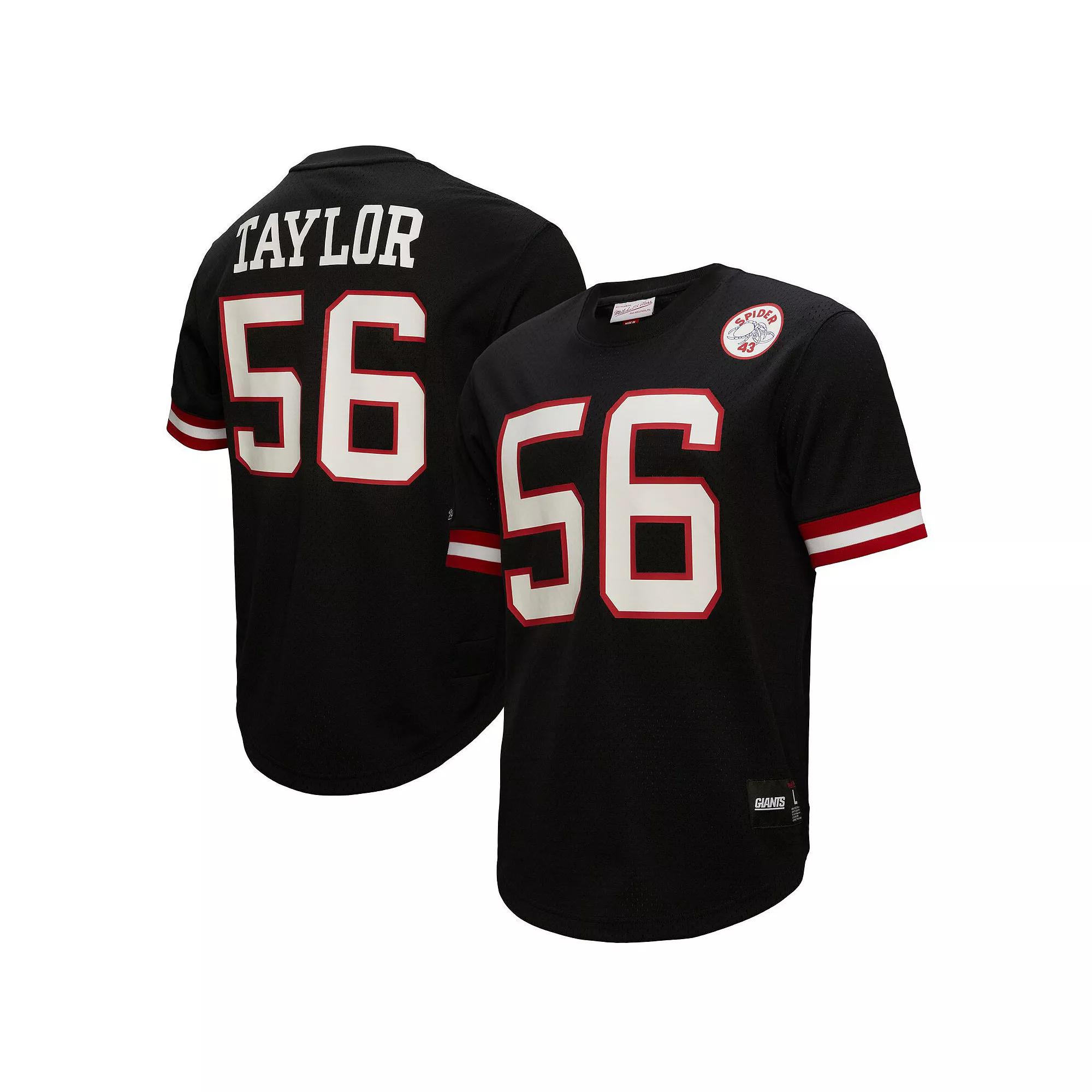Men's Mitchell & Ness Lawrence Taylor Black New York Giants Big & Tall Mesh Player Name & Number Top,  Product Image