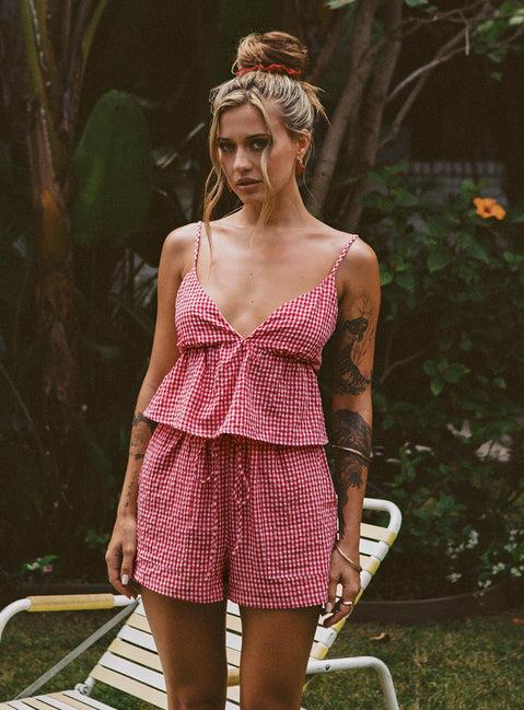 Lille Set Red Gingham Product Image
