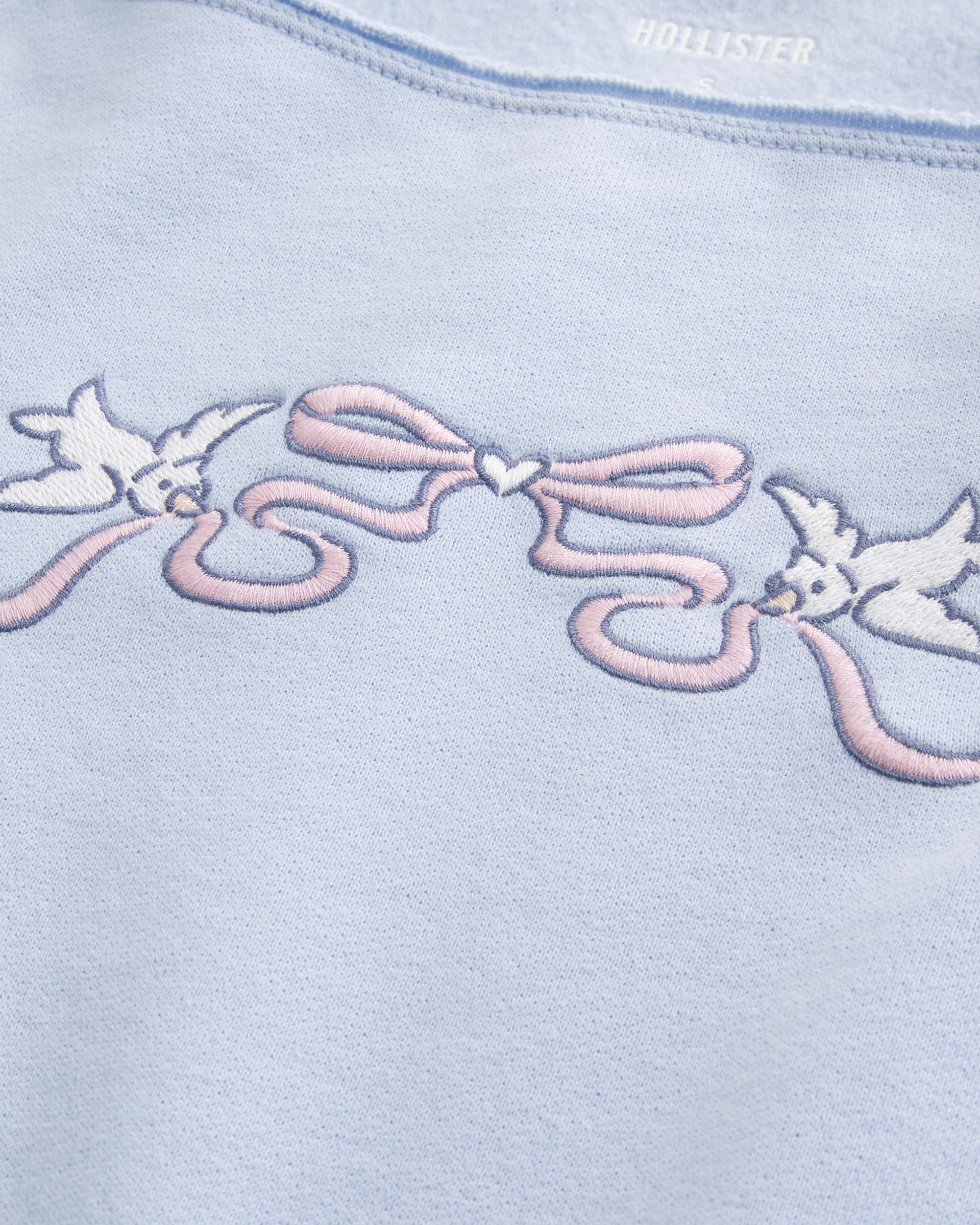 Easy Graphic Double Off-the-Shoulder Sweatshirt Product Image