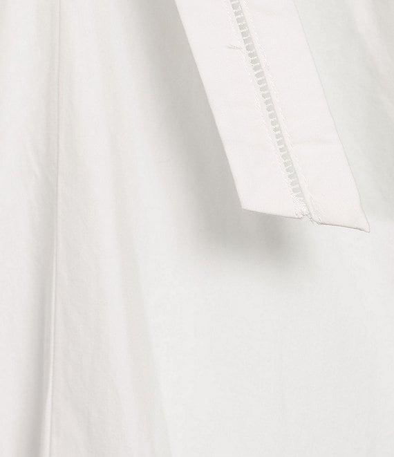 French Connection Poplin Embroidered Eyelet Square Neck Sleeveless Midi Dress Product Image