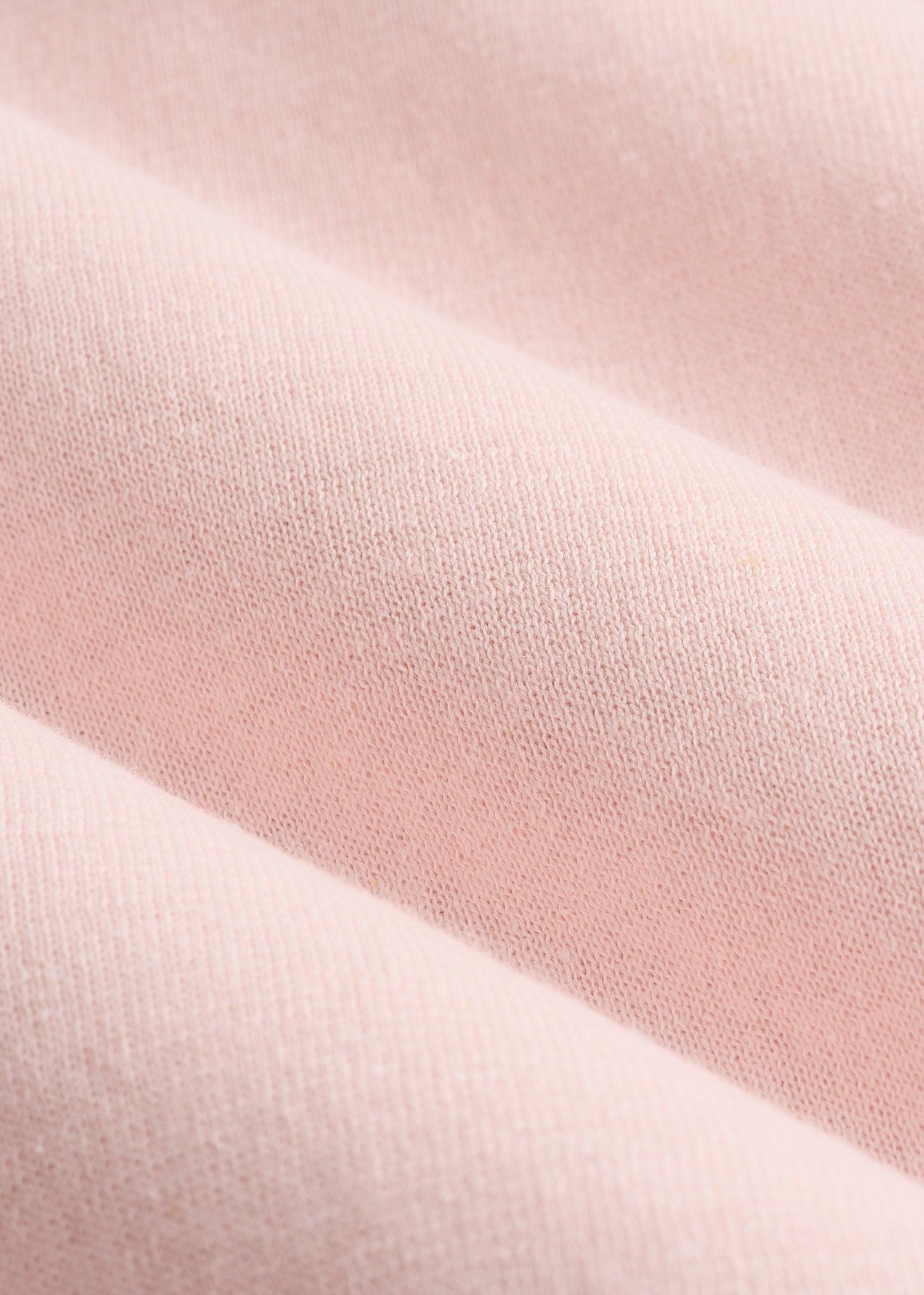 Linen Blend Split Hem V-Neck Sweater for Tall Women in Hush Pink Female Product Image