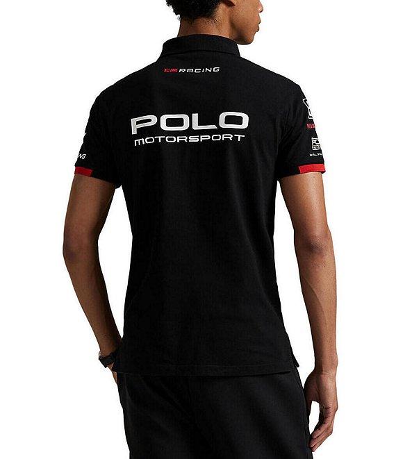 Polo Ralph Lauren RL Racing Custom Slim Fit Stretch Mesh Short-Sleeve Polo Shirt Product Image