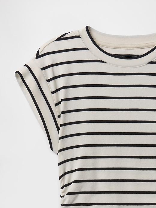 Modern Rib Ruched Mini Dress Product Image