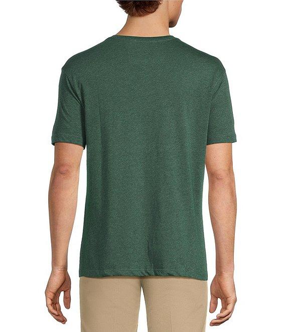 Roundtree & Yorke Big & Tall Solid Cloud Short Sleeve V-Neck T-Shirt Product Image