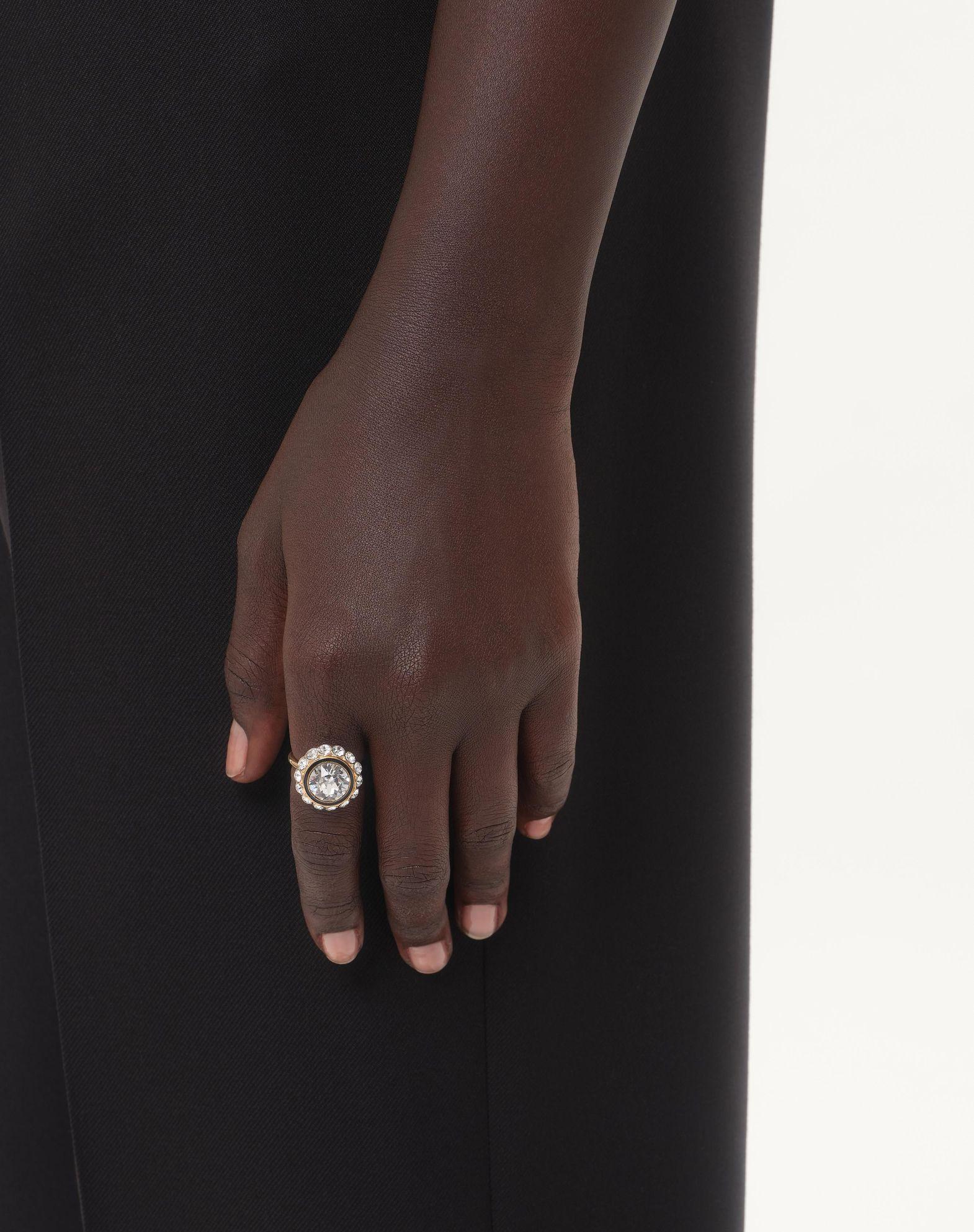 Vlogo Signature Ring In Metal, Enamel And Crystals Product Image