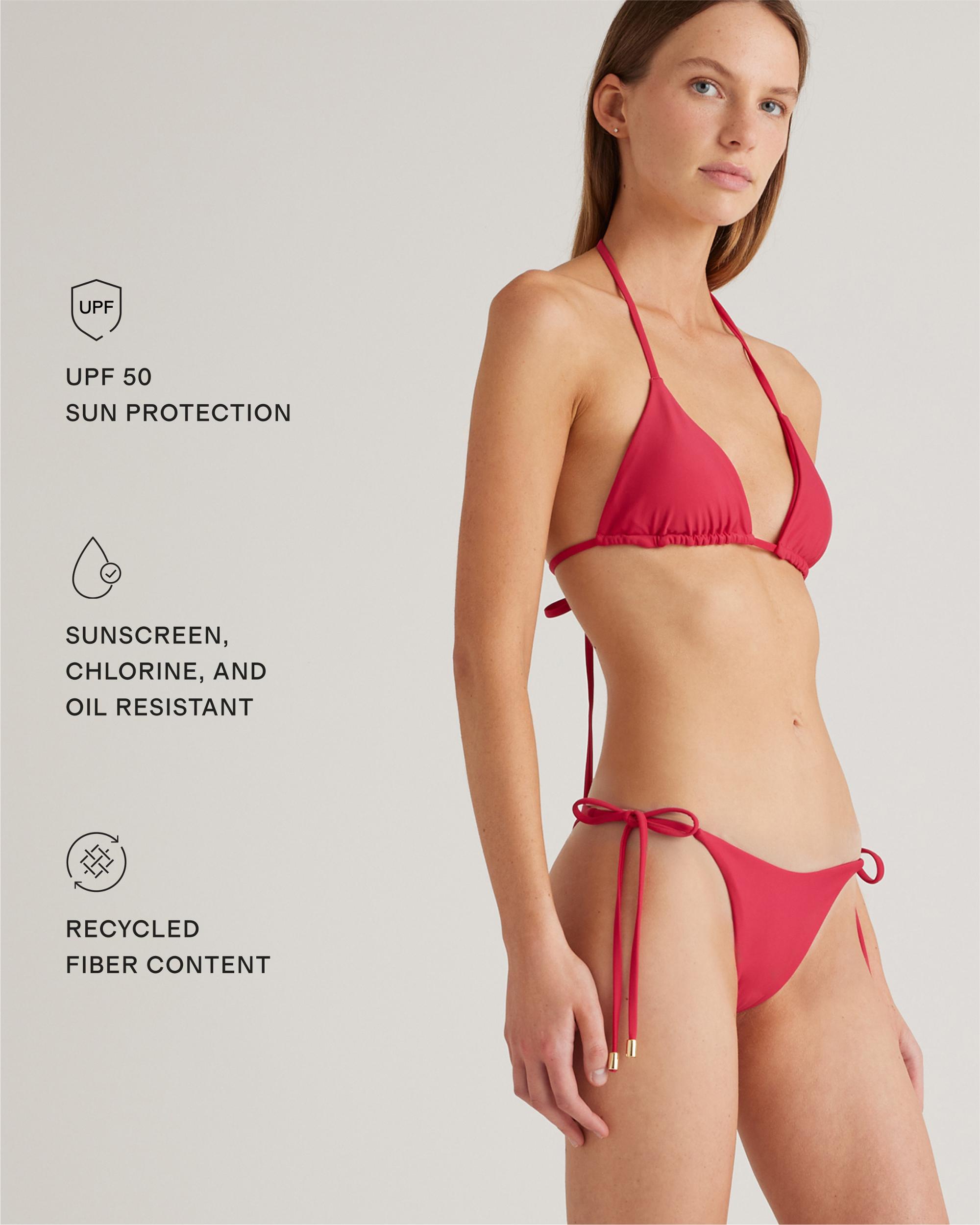 Quince | Women's Italian Adjustable Side-Tie Bikini Bottom 78% Recycled Polyamide, 22% Spandex Product Image