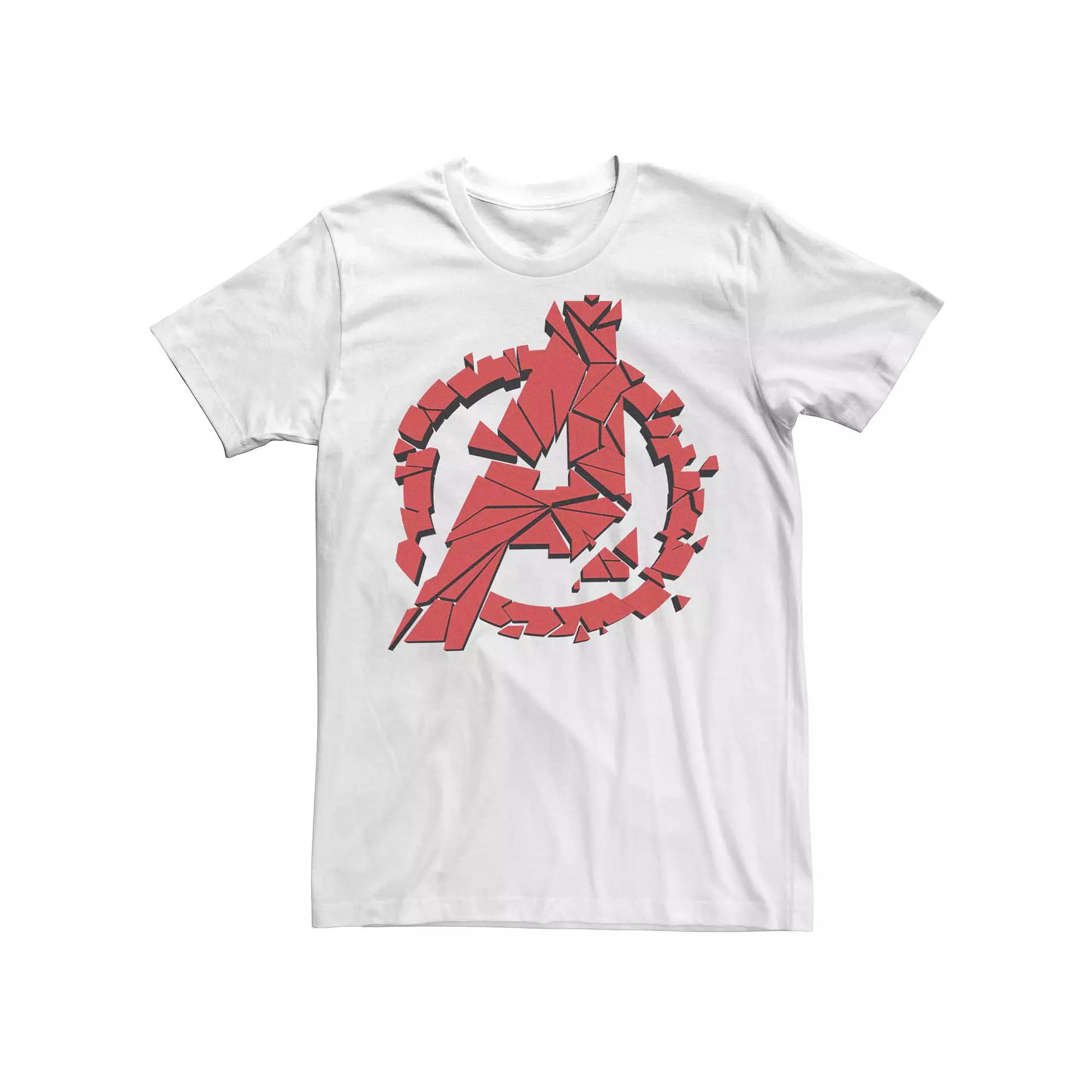 Men's Marvel Avengers Shattered Red Logo Tee Shirt,  Product Image