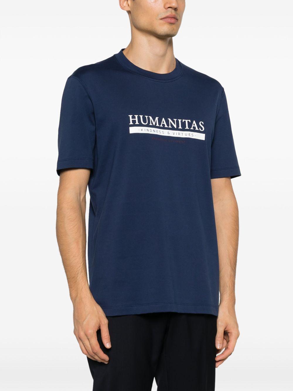 slogan-print cotton T-shirt  Product Image