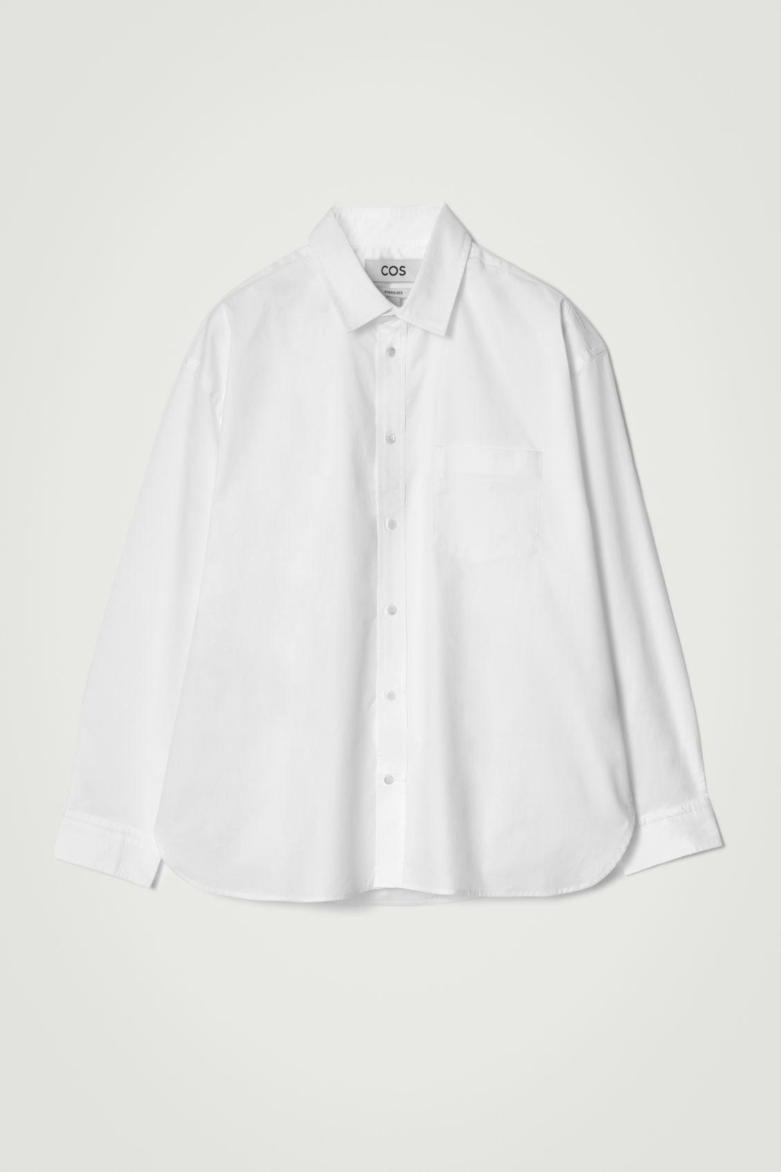 WIDE OVERSIZED COTTON OXFORD SHIRT Product Image