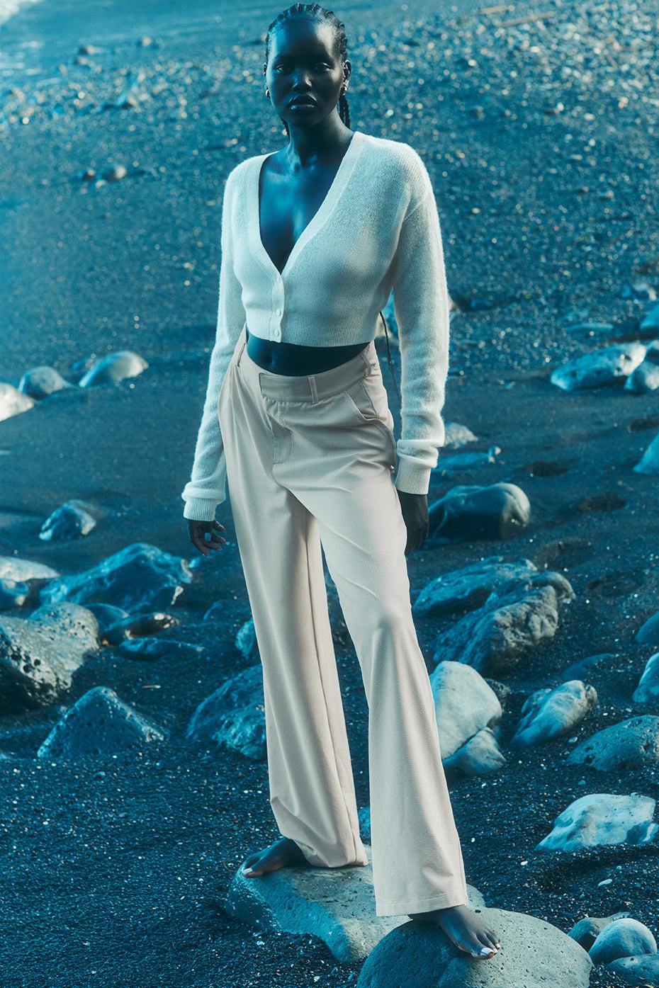 High-Waist Dreamscape Trouser (Regular) - Macadamia Female Product Image