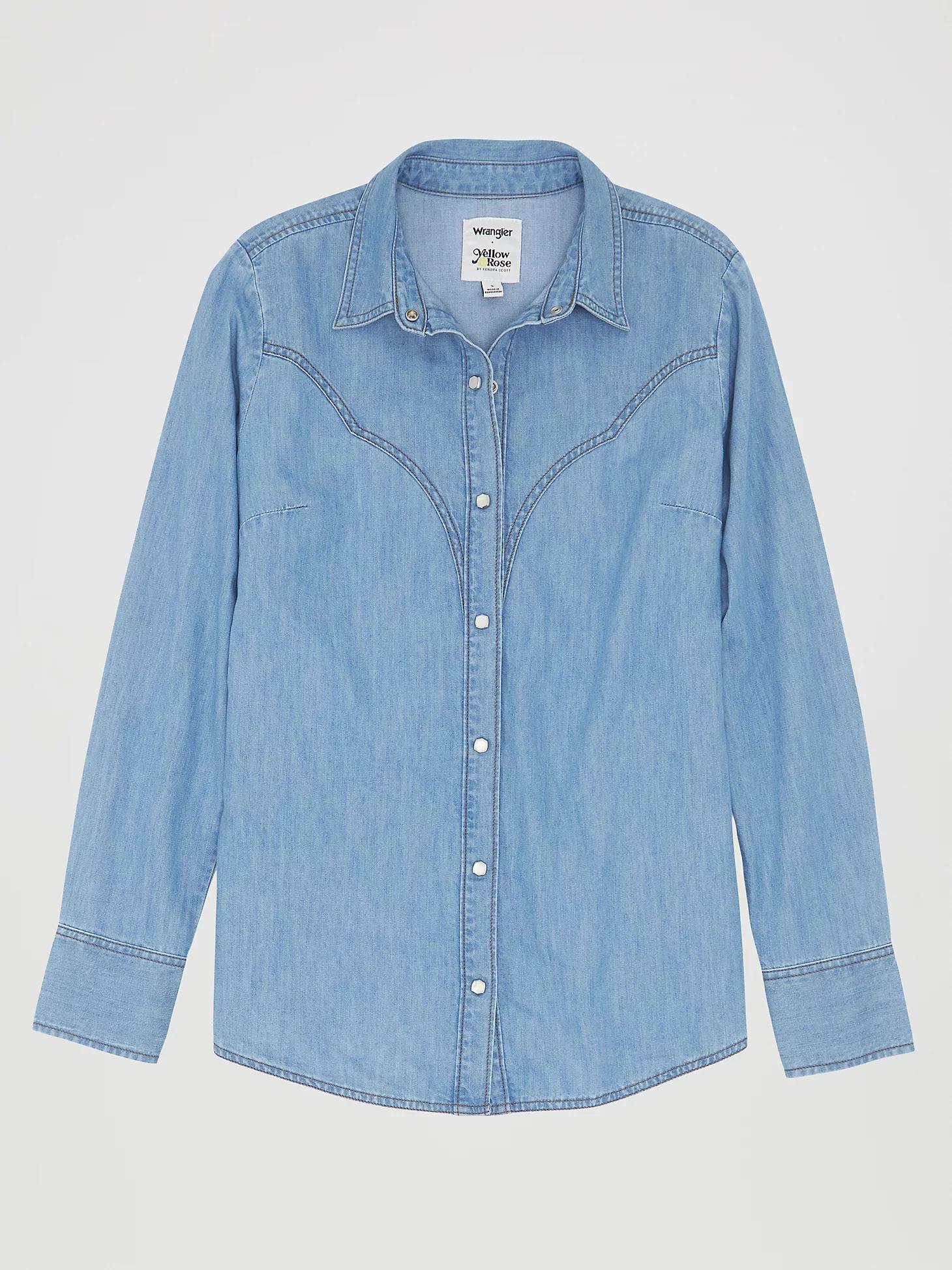 Wrangler® x Yellow Rose by Kendra Scott Denim Shirt | Women's TOPS | Wrangler® Product Image
