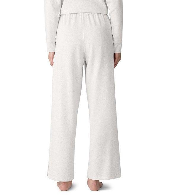 Eileen Fisher Brushed Terry Elastic Waist Straight Side Vent Pants Product Image