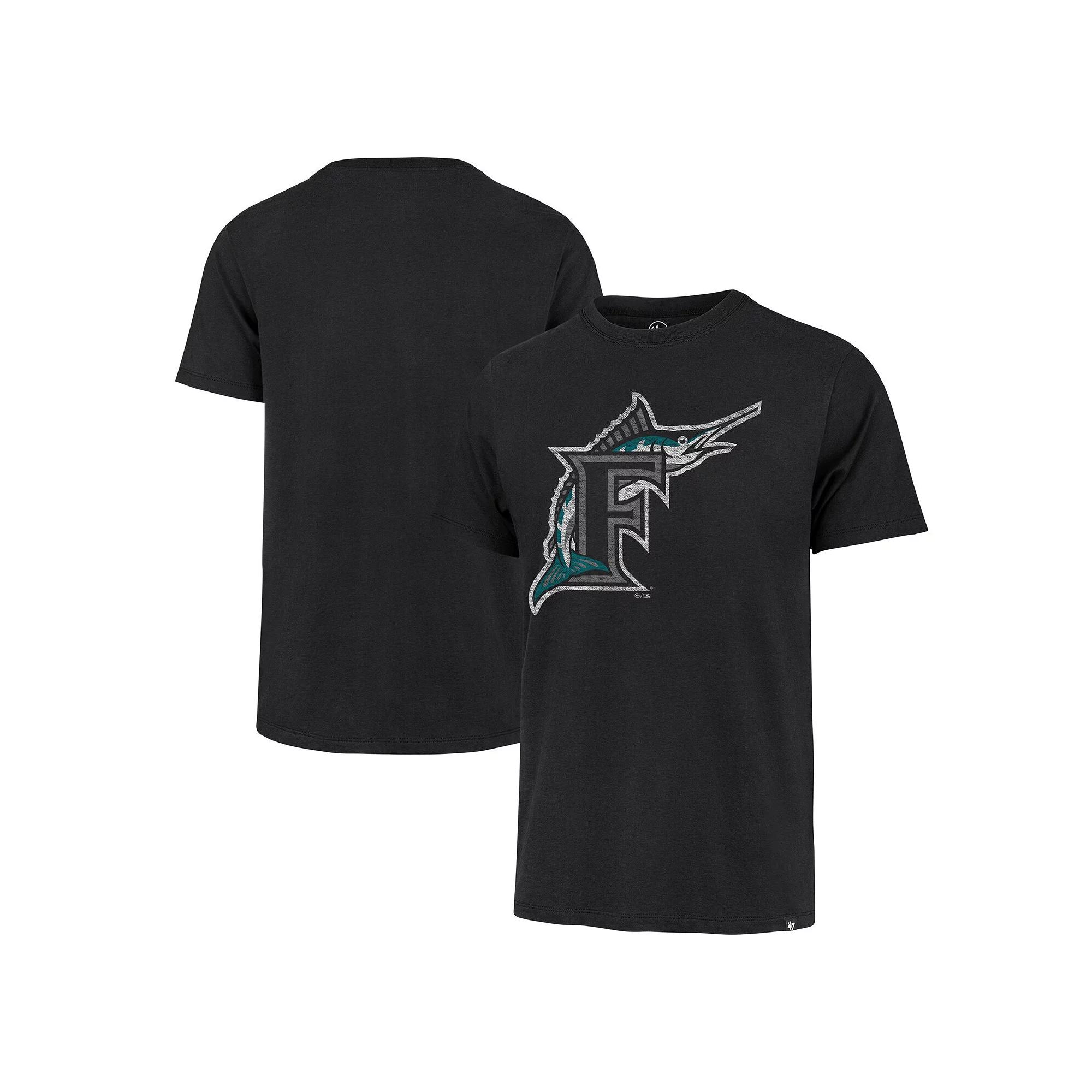 Men's '47 Black Miami Marlins Premier Franklin T-Shirt,  Product Image