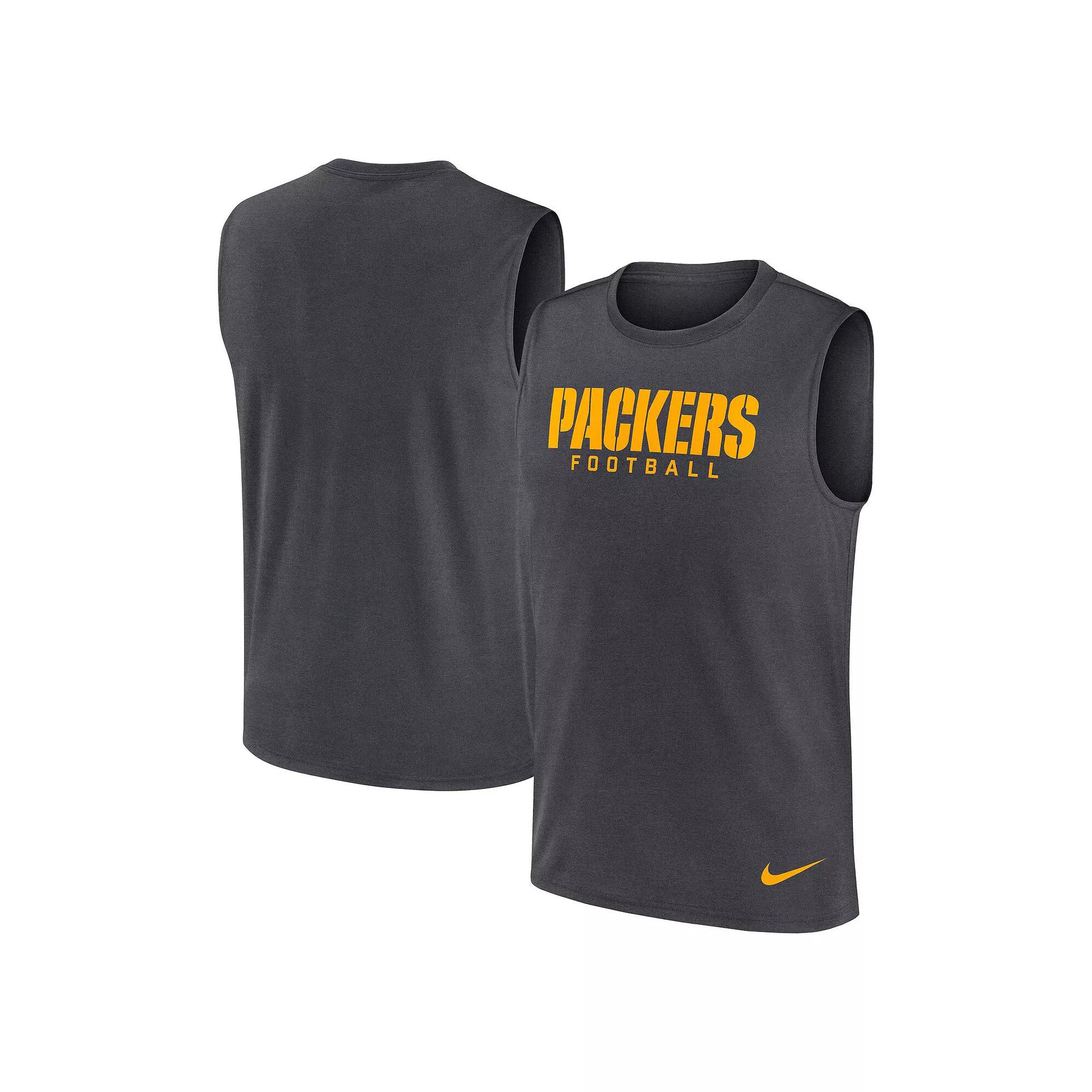 Men's Nike Gray Green Bay Packers Primetime Legend Performance Muscle Tank Top, Size: 2XL, Grey Product Image