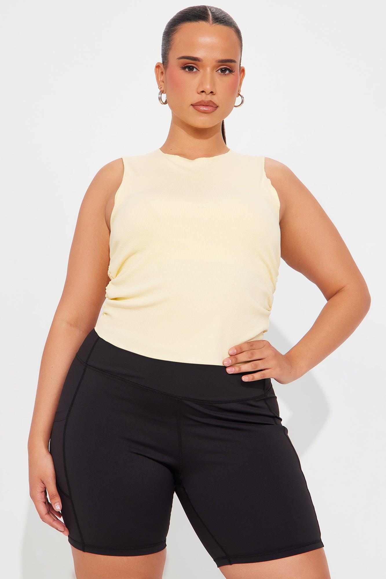 Clubhouse Crew Seamless Ribbed Active Top - Butter Yellow Product Image