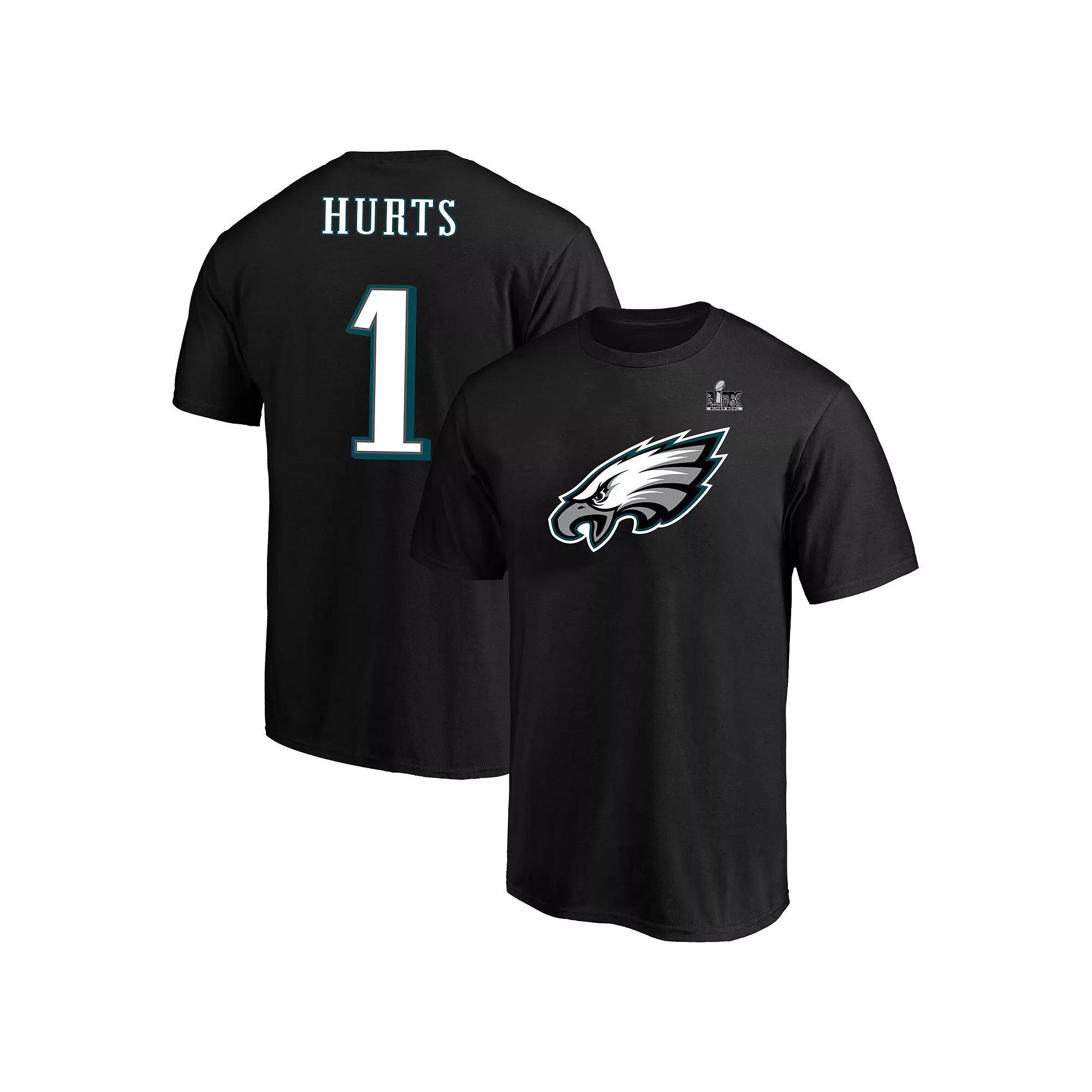 Men's Fanatics Jalen Hurts Black Philadelphia Eagles Super Bowl LIX Big & Tall Player Name & Number T-Shirt, Size: 3XLT Product Image