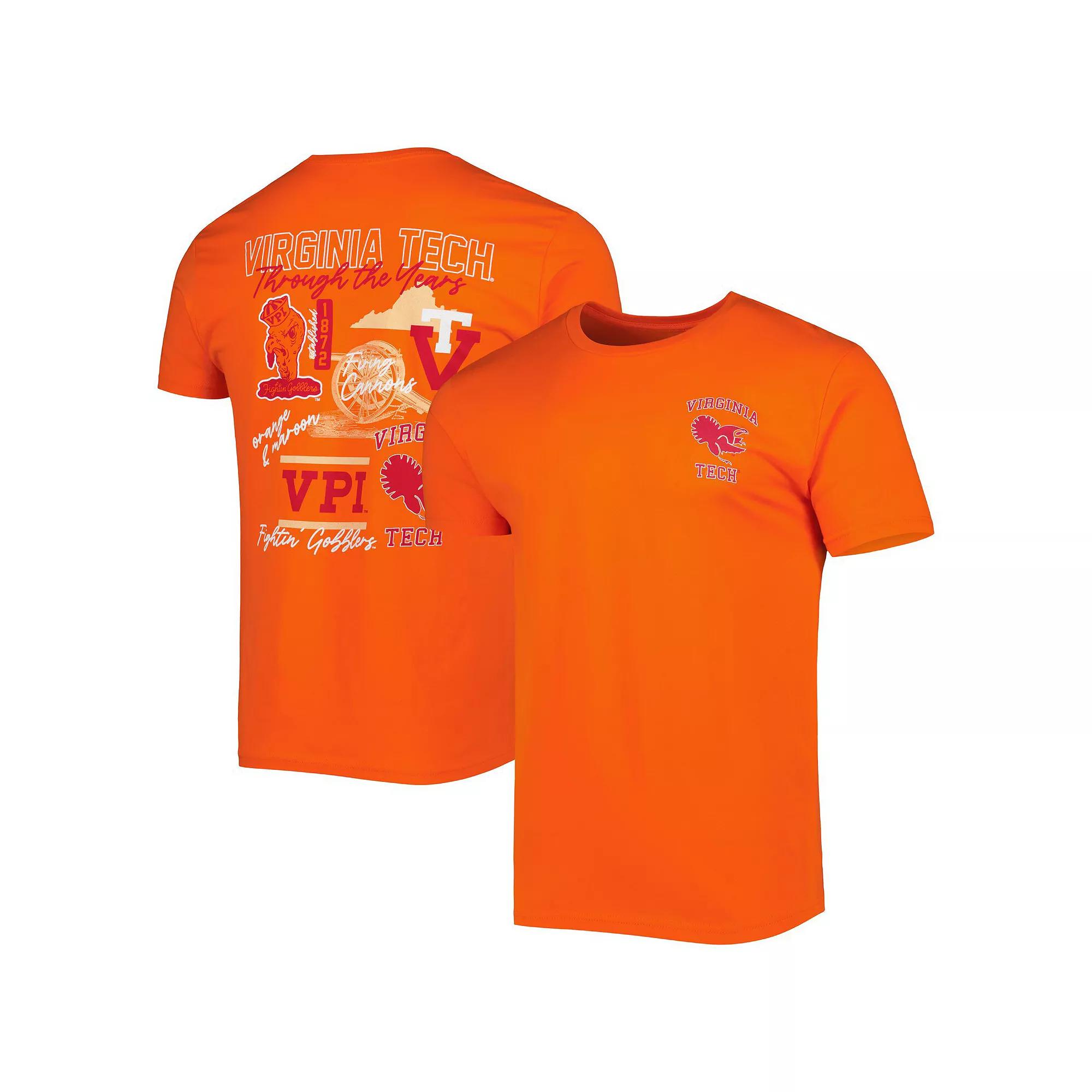 Men's Orange Virginia Tech Hokies Vintage Through the Years 2-Hit T-Shirt, Size: 3XL Product Image
