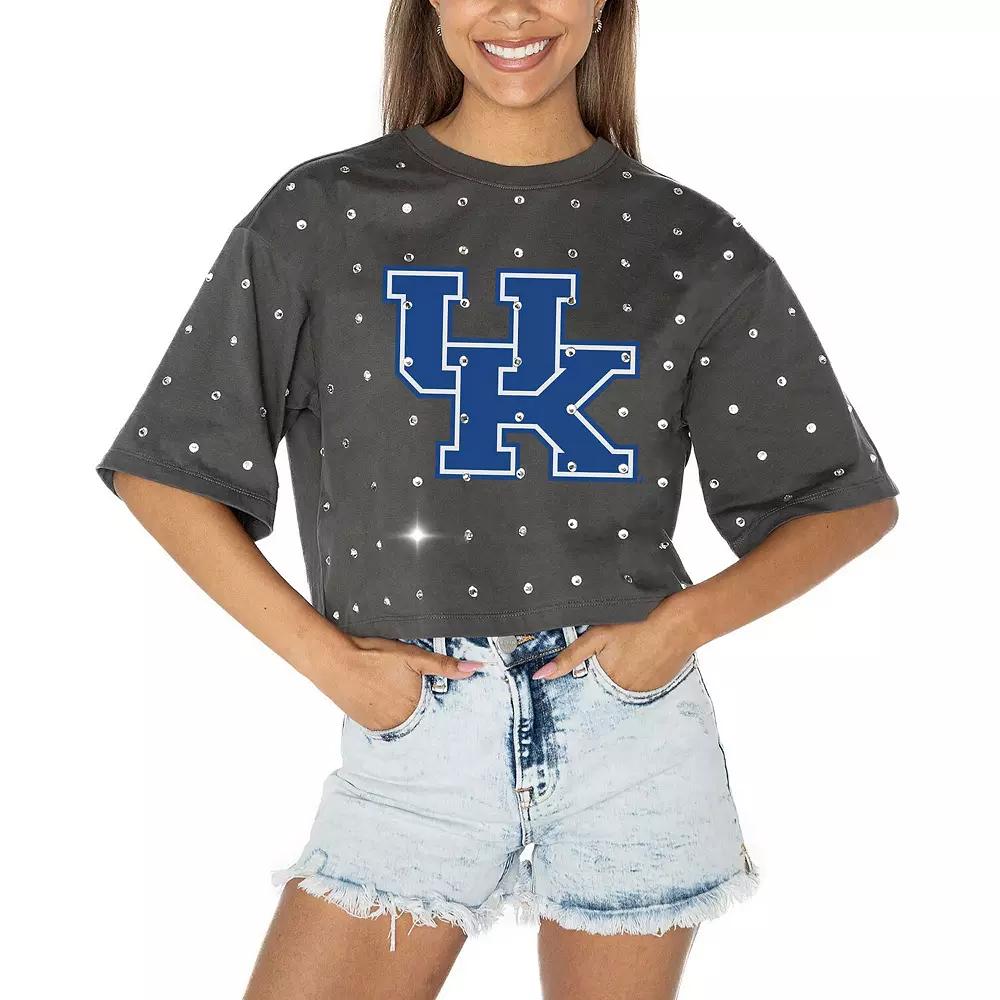 Women's Gameday Couture Gray Kentucky Wildcats Go Time Rhinestone Crop T-Shirt,  Product Image