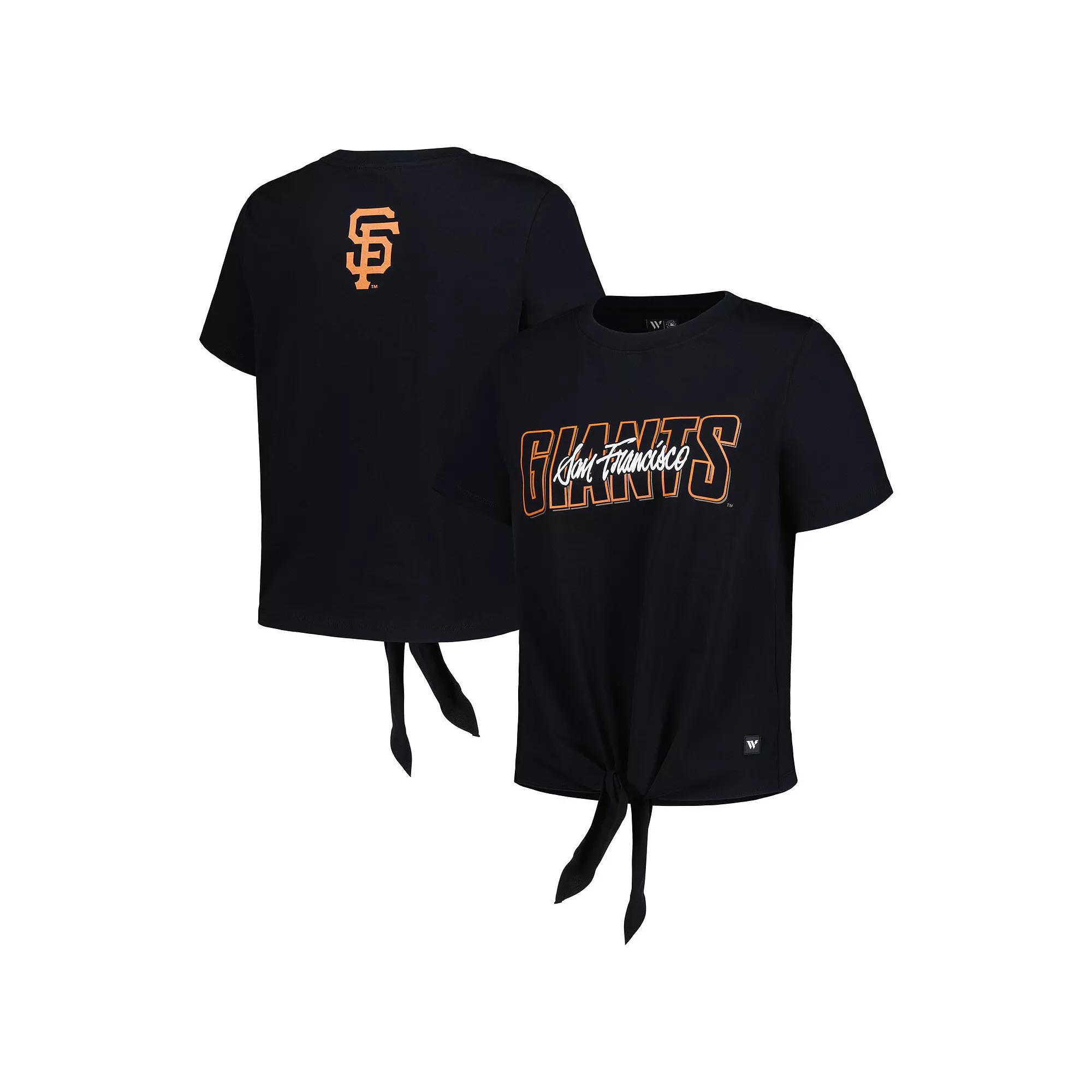 Women's The Wild Collective Black San Francisco Giants Twist Front T-Shirt, Size: XS Product Image