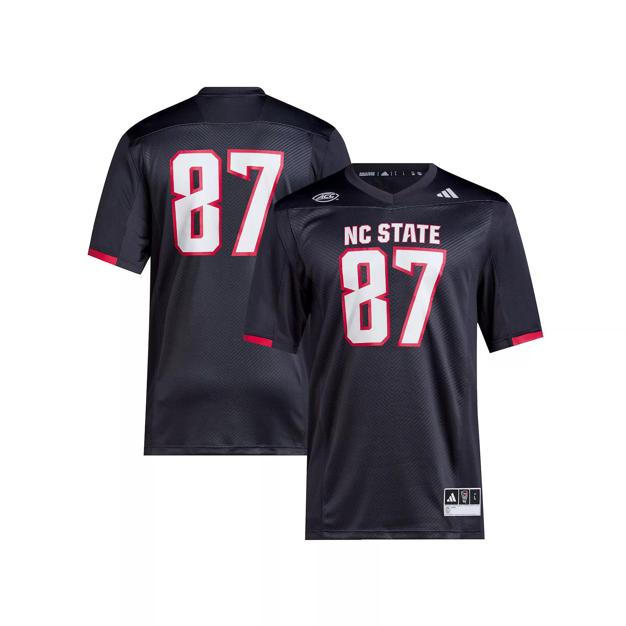 Men's adidas #87 Black NC State Wolfpack Premier Jersey, Size: 3XL, Nst Black Product Image