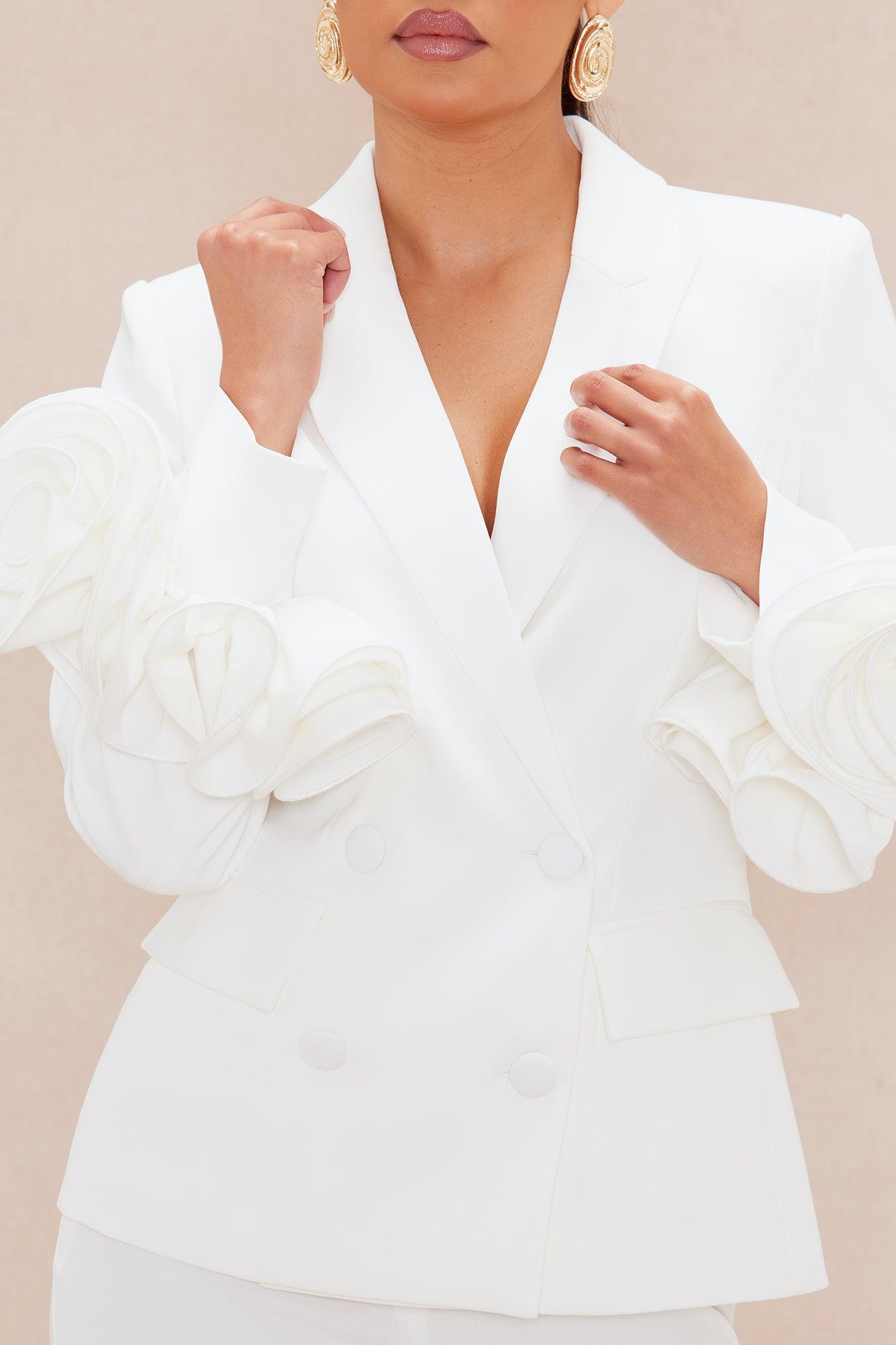 Amora Blazer Suit Set - White Product Image