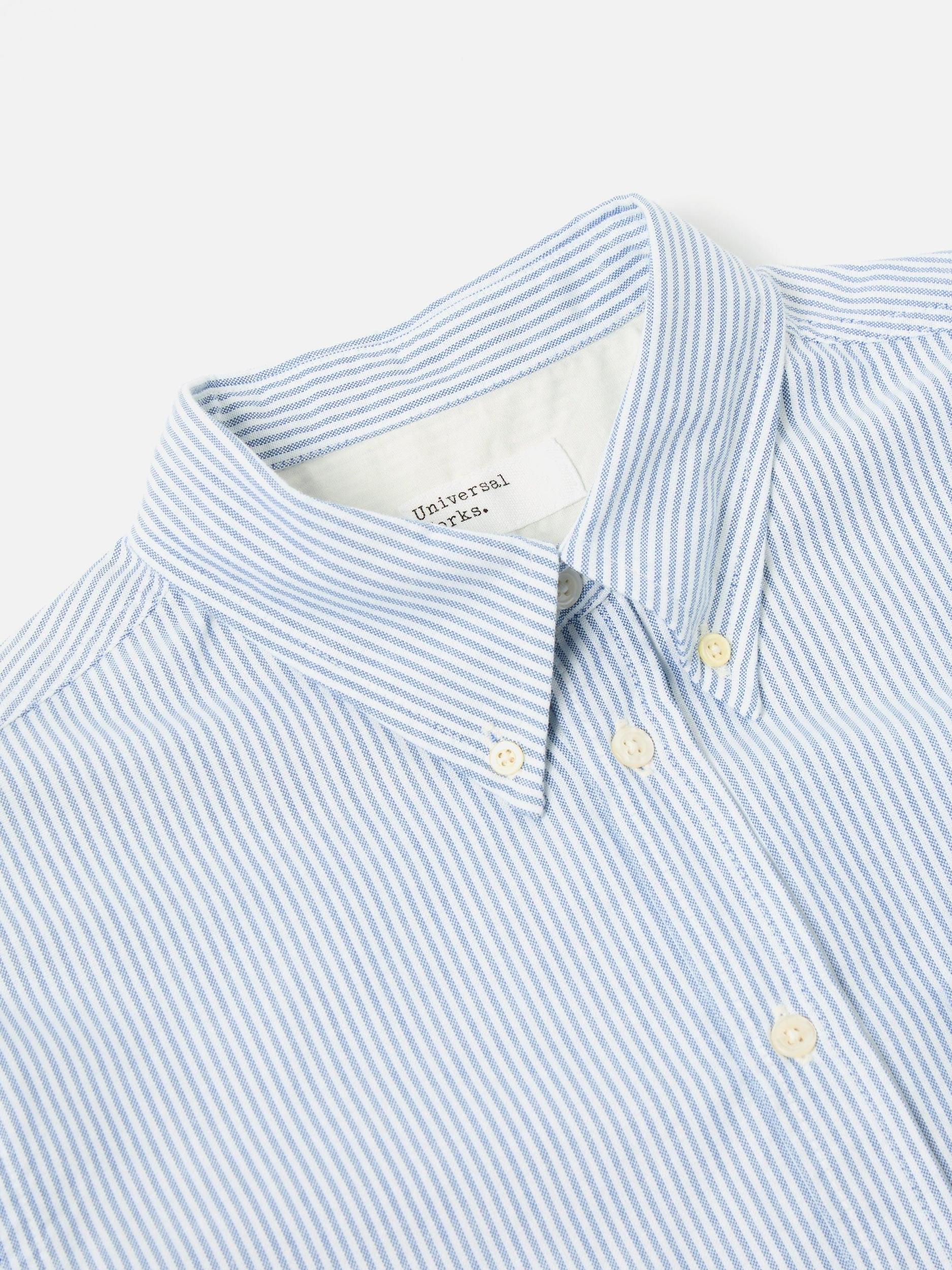 Universal Works Daybrook Shirt in Blue Oxford Stripe Product Image