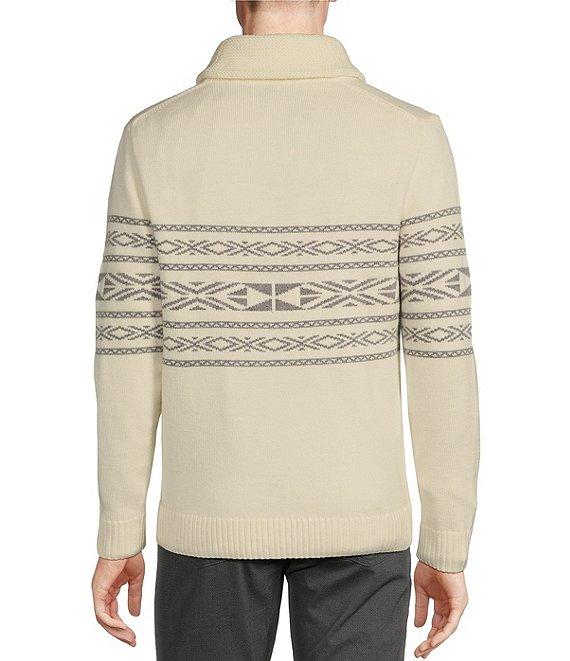 Cremieux Blue Label Chamonix Collection Fair Isle Shawl Sweater Product Image
